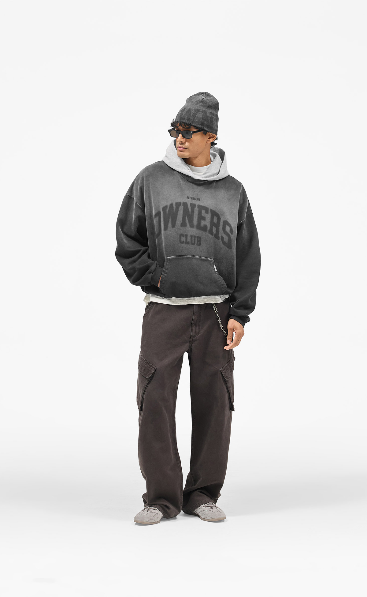 OWNERS CONTRAST VINTAGE BLACK HOODIE