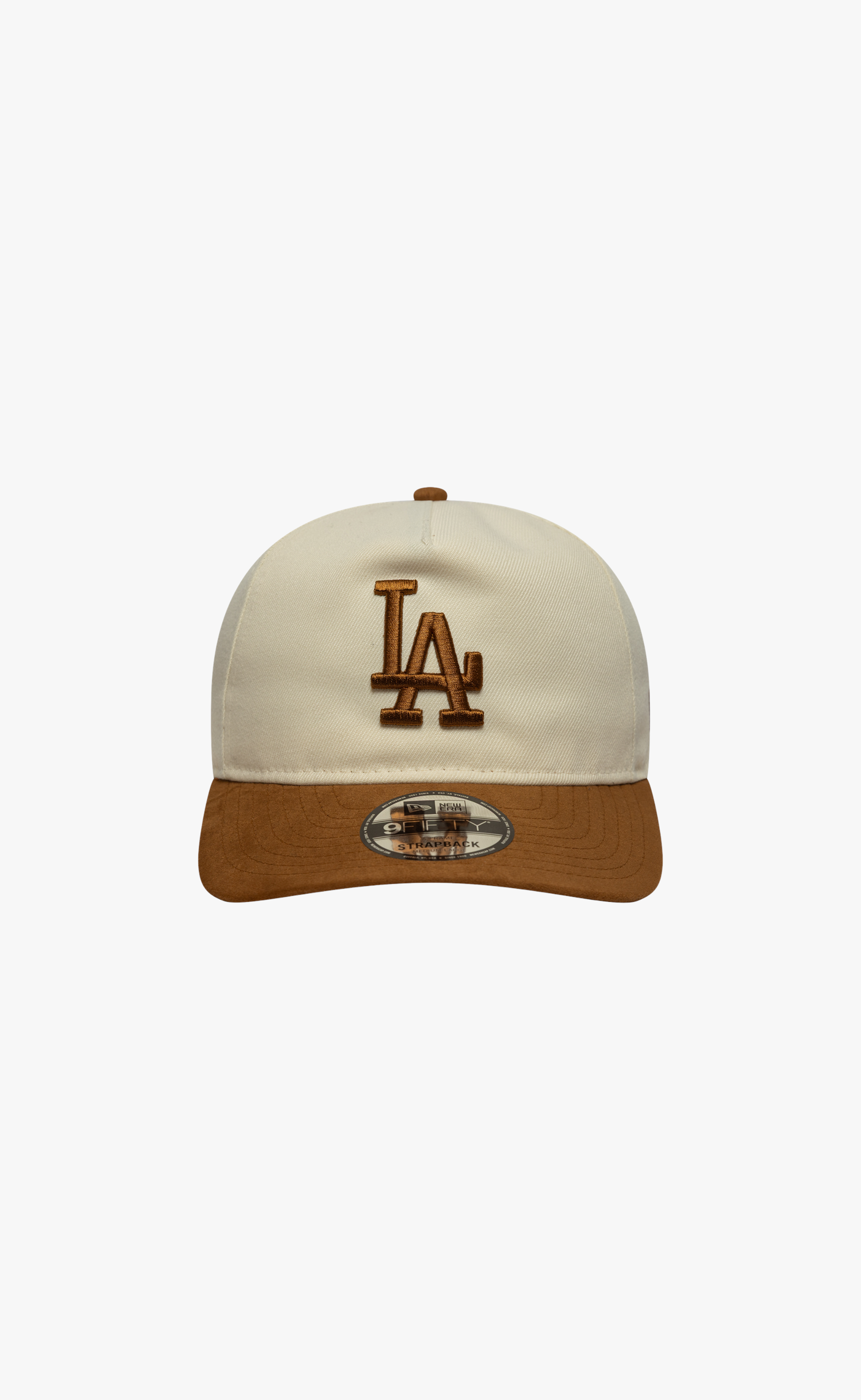 LOS ANGELES DODGERS SUEDE VISOR 9FIFTY BEIGE BROWN HAT