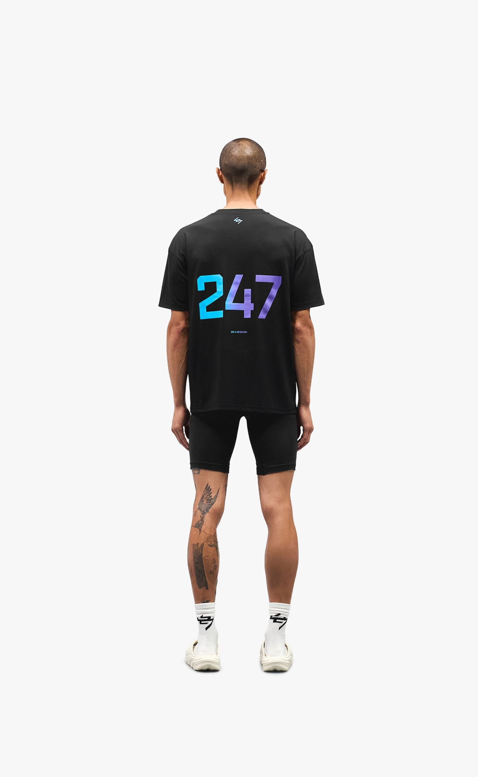 247 OVERSIZED BLACK PURPLE T-SHIRT