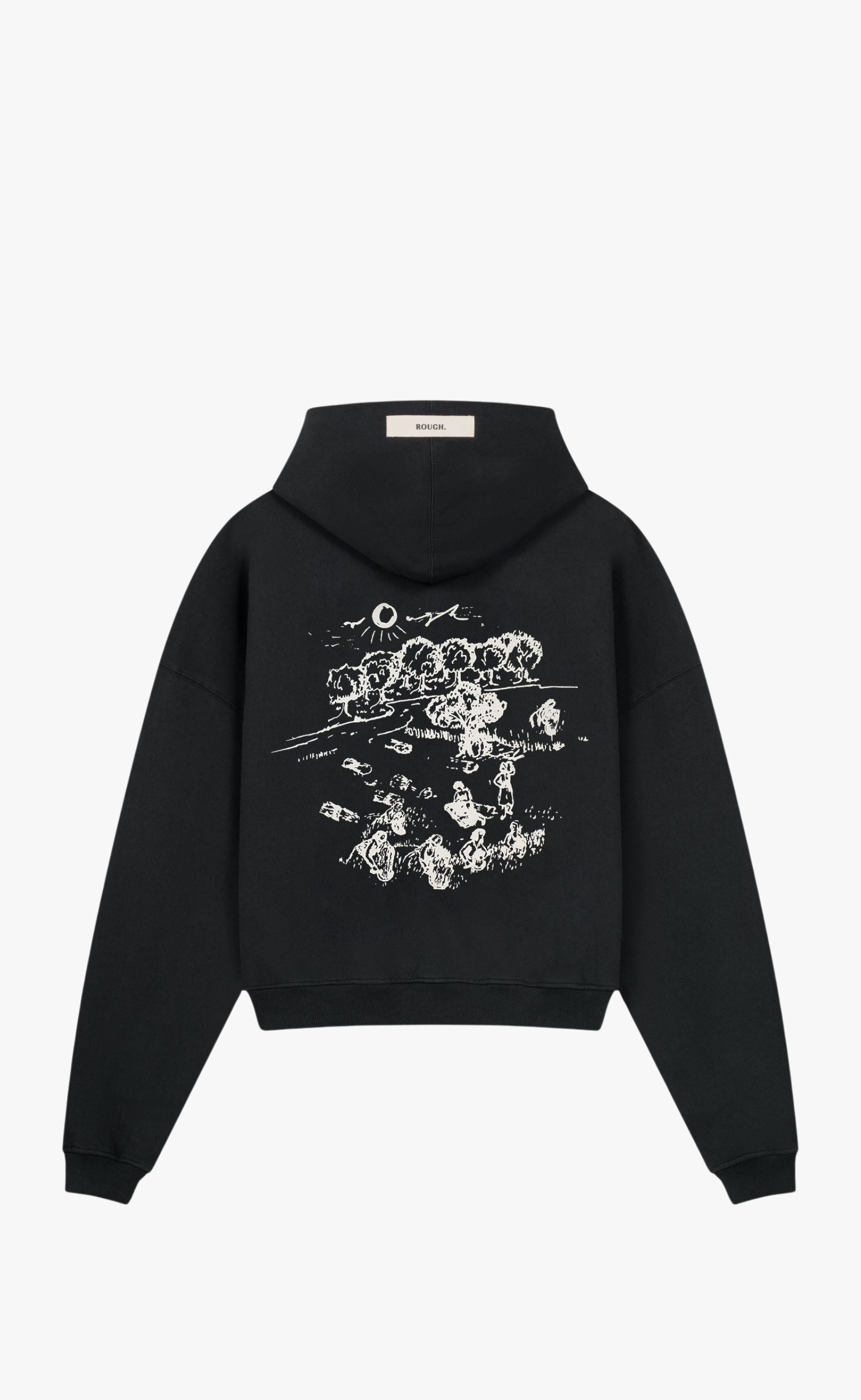 FIELDWORK BLACK WASHED HOODIE