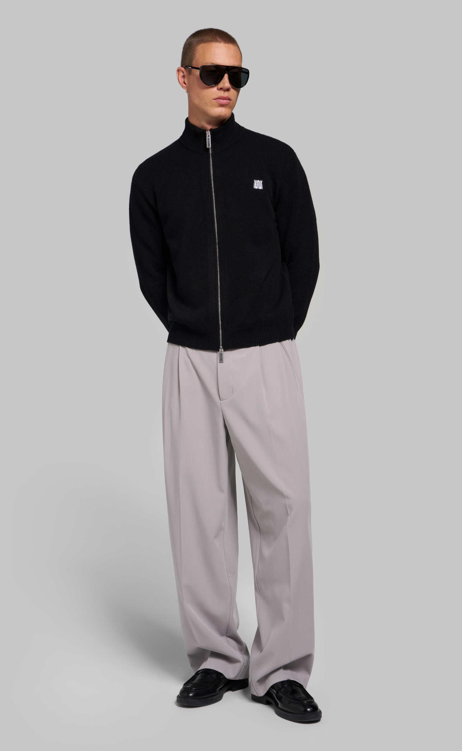 IVEN KNIT BLACK JACKET