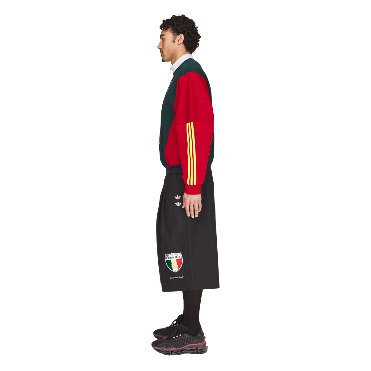CHAVARRIA WATSONVILLE QUARTER ZIP GREEN RED CREWNECK