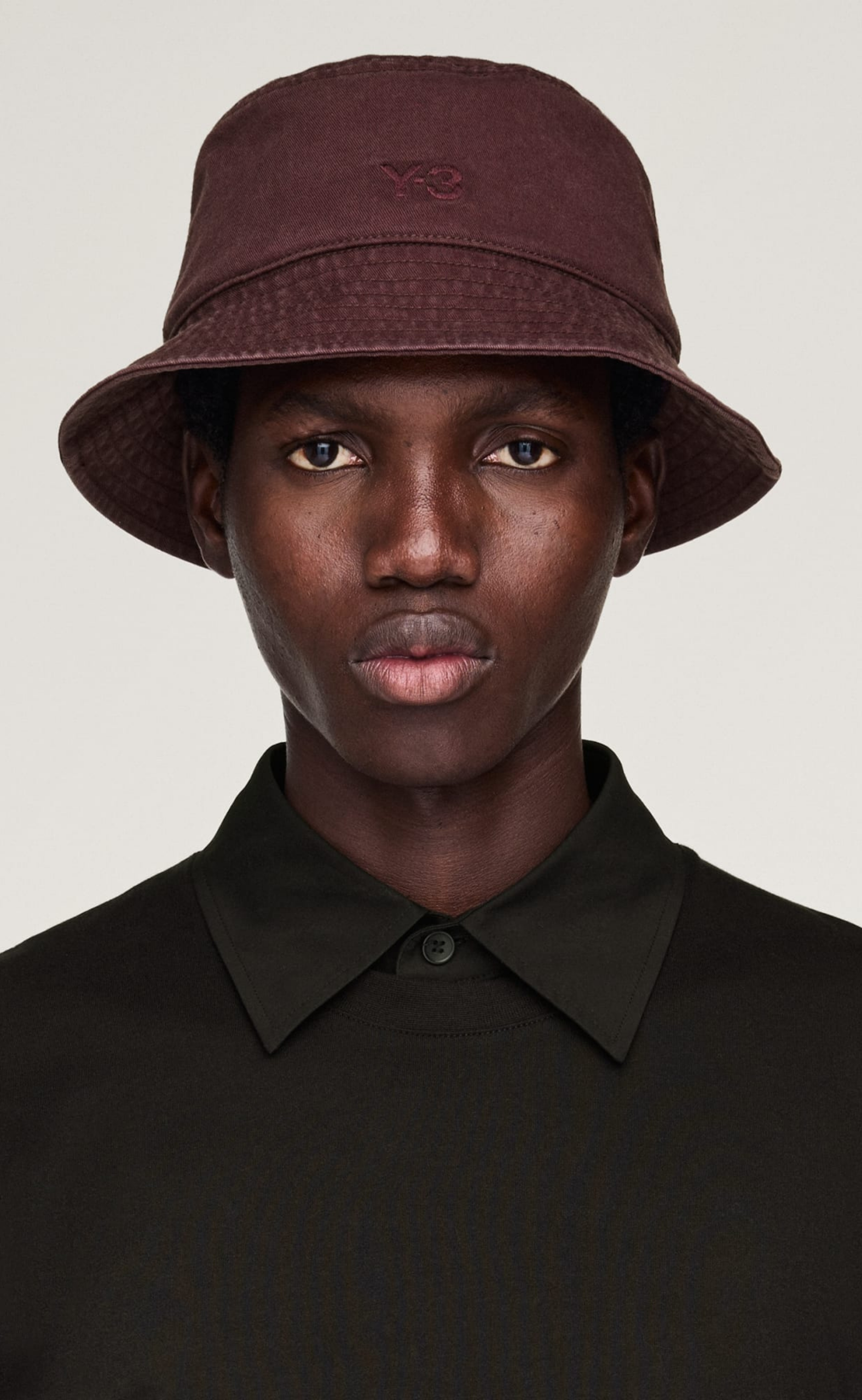 Y-3 BUCKET BURGUNDY HAT
