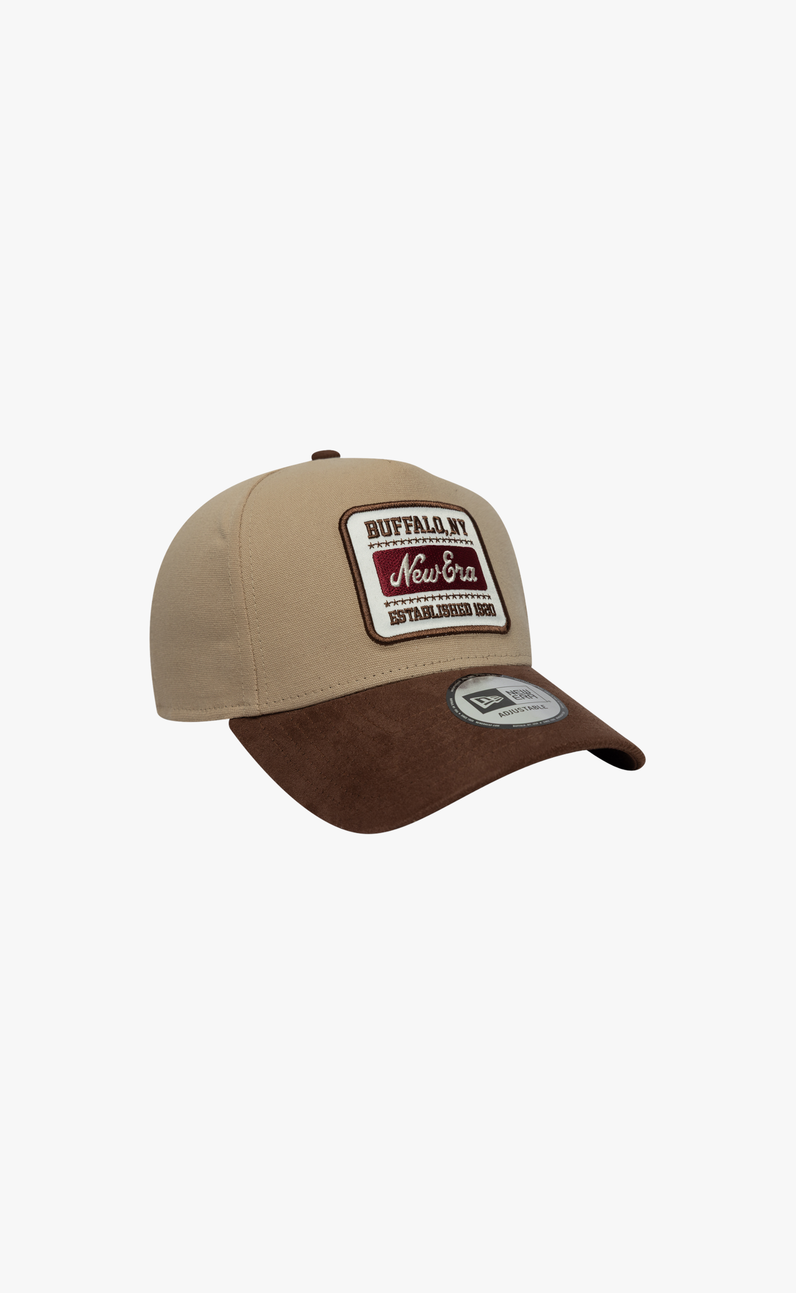 NEW ERA PATCH SUEDE E-FRAME CAMEL BROWN HAT