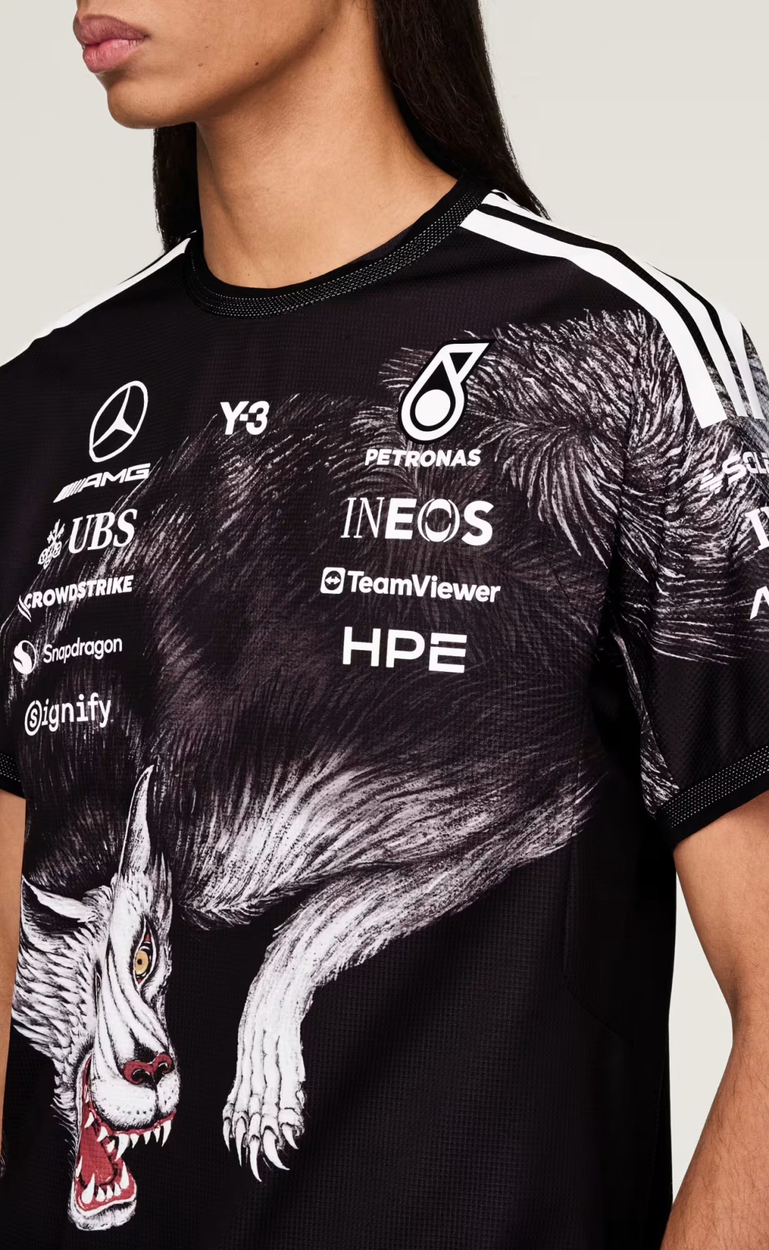 F1 MERCEDES DRIVER BLACK T-SHIRT