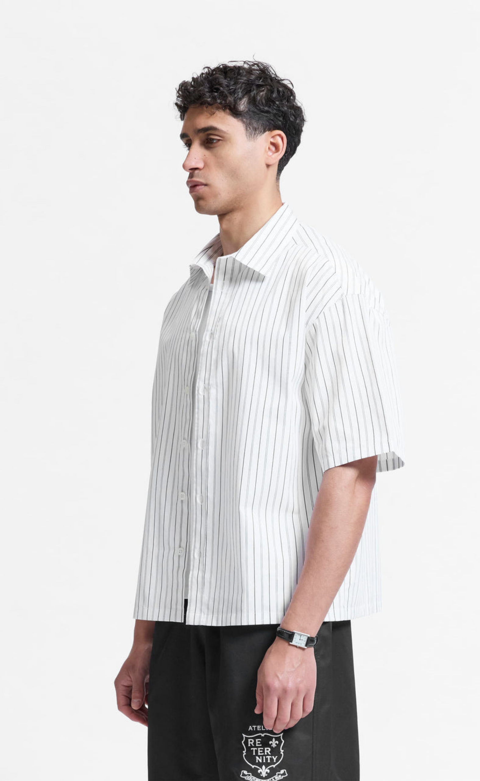 SIGNE BLACK STRIPED SHIRT