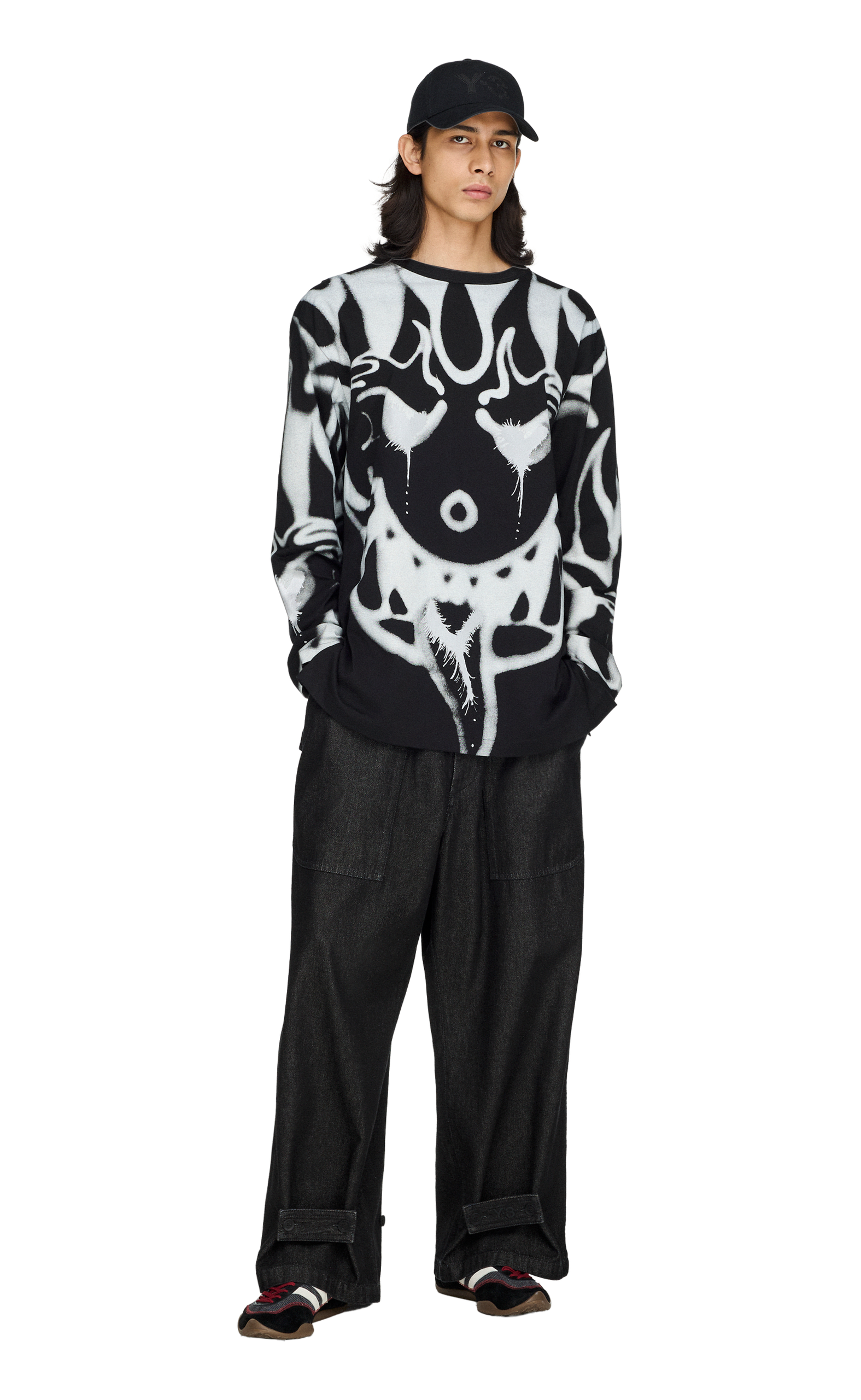 Y-3 CHITO GRAPHIC BLACK LONGSLEEVE