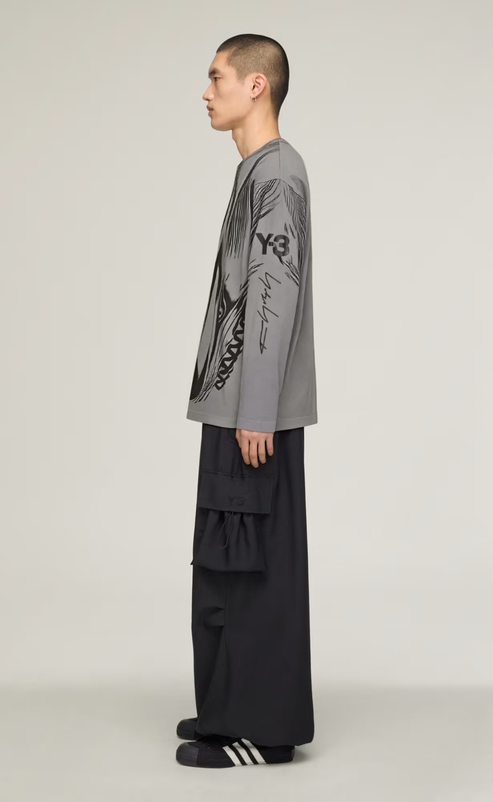 F1 MERCEDES WOLF BLACK GREY LONGSLEEVE