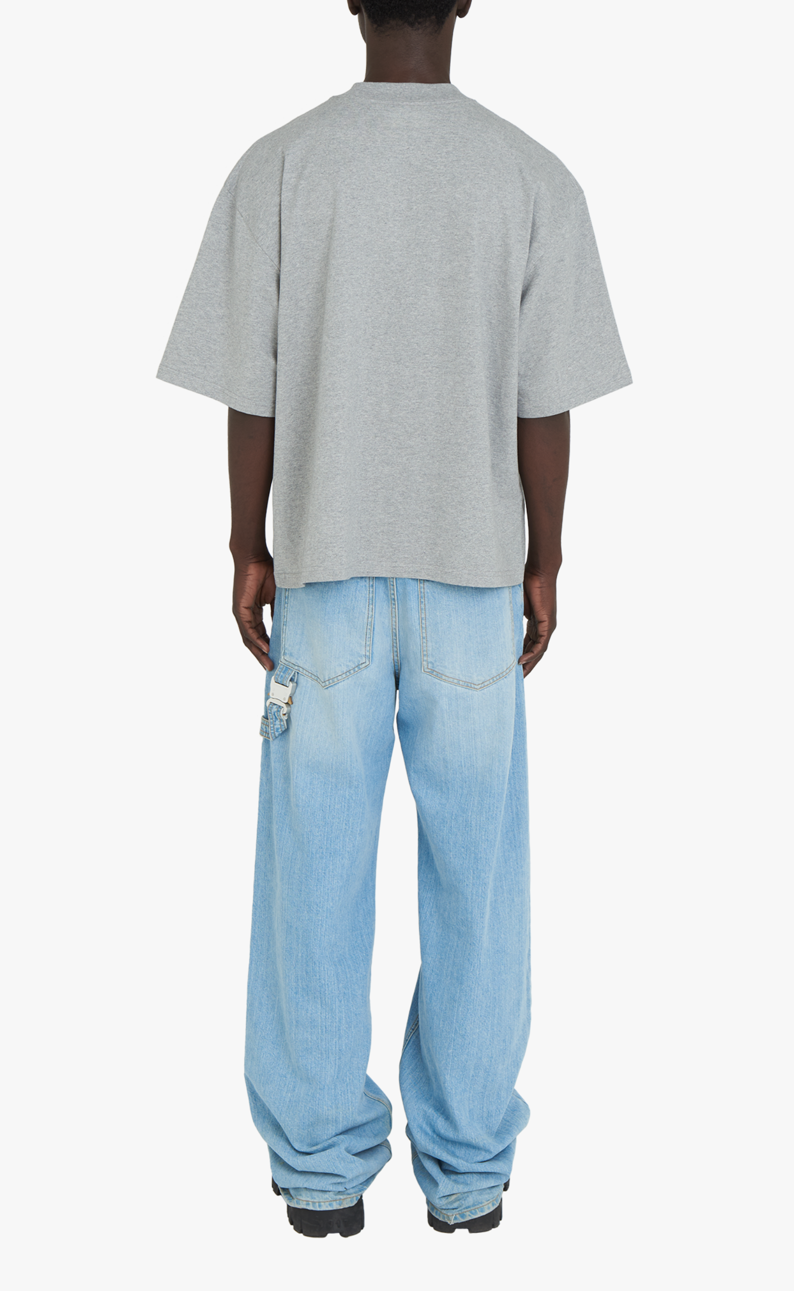 ESSENTIALS OVERSIZED SS GREY T-SHIRT