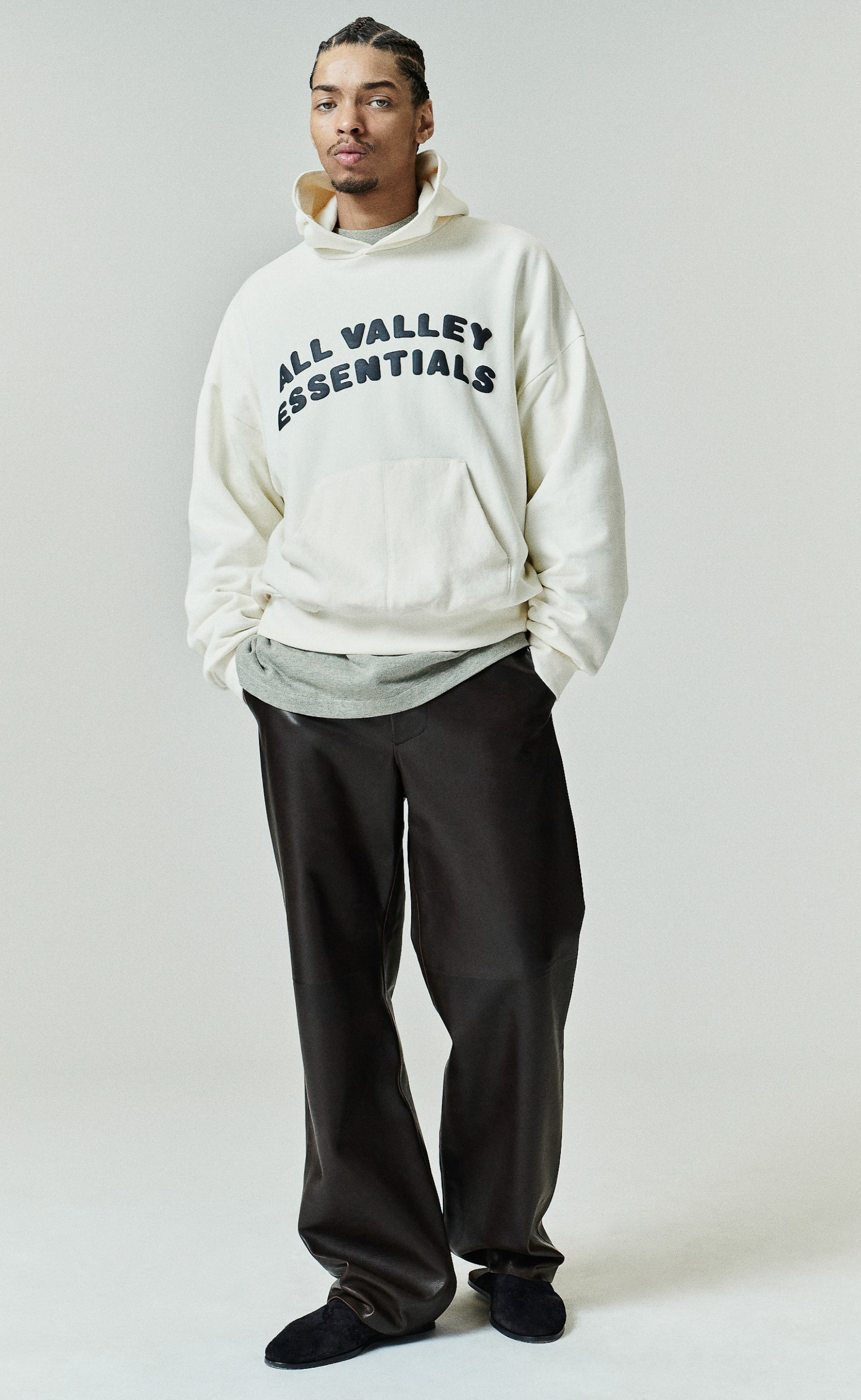 90S WASHED IVORY HOODIE