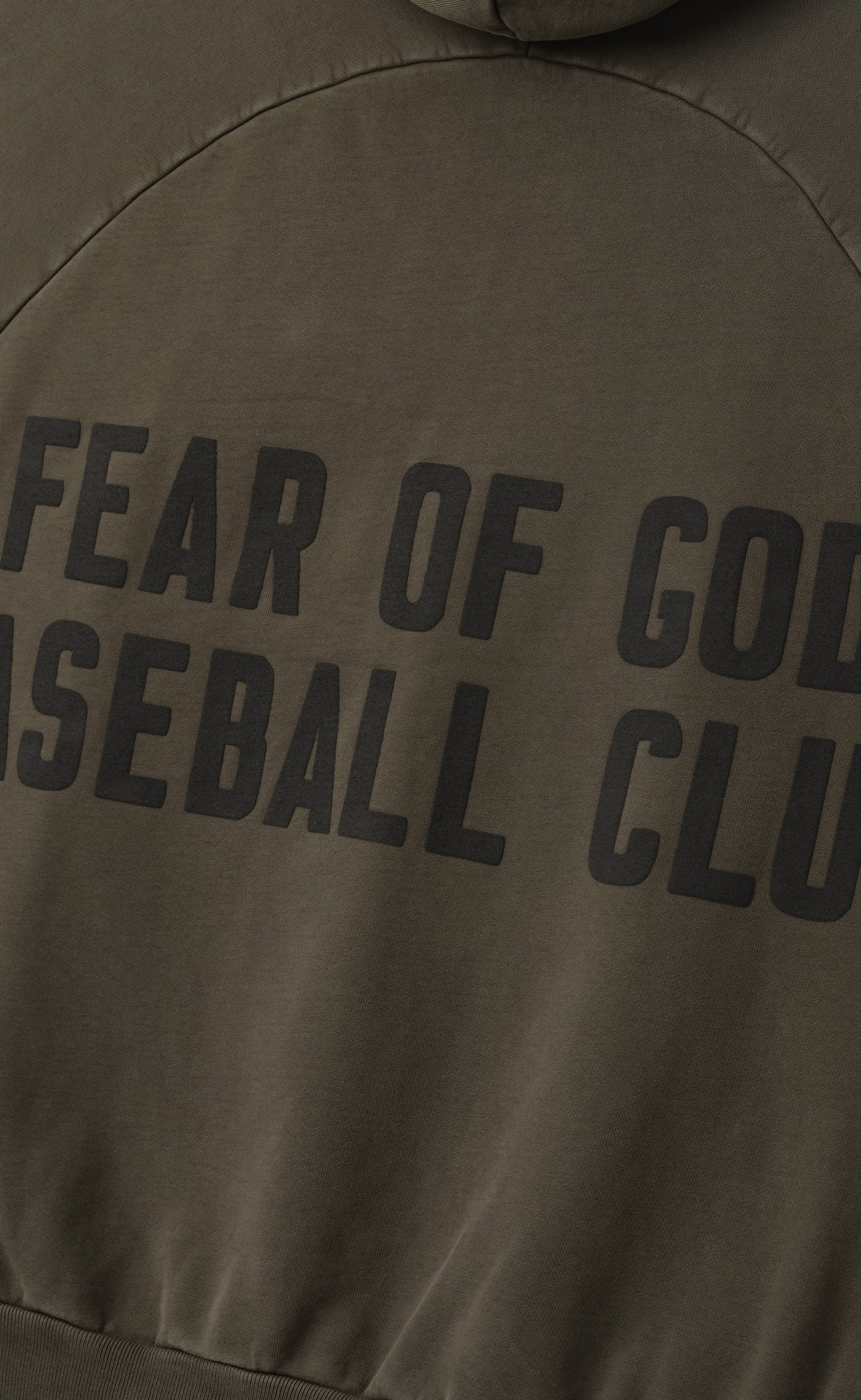 BASEBALL CLUB HALF ZIP FADED BROWN HOODIE