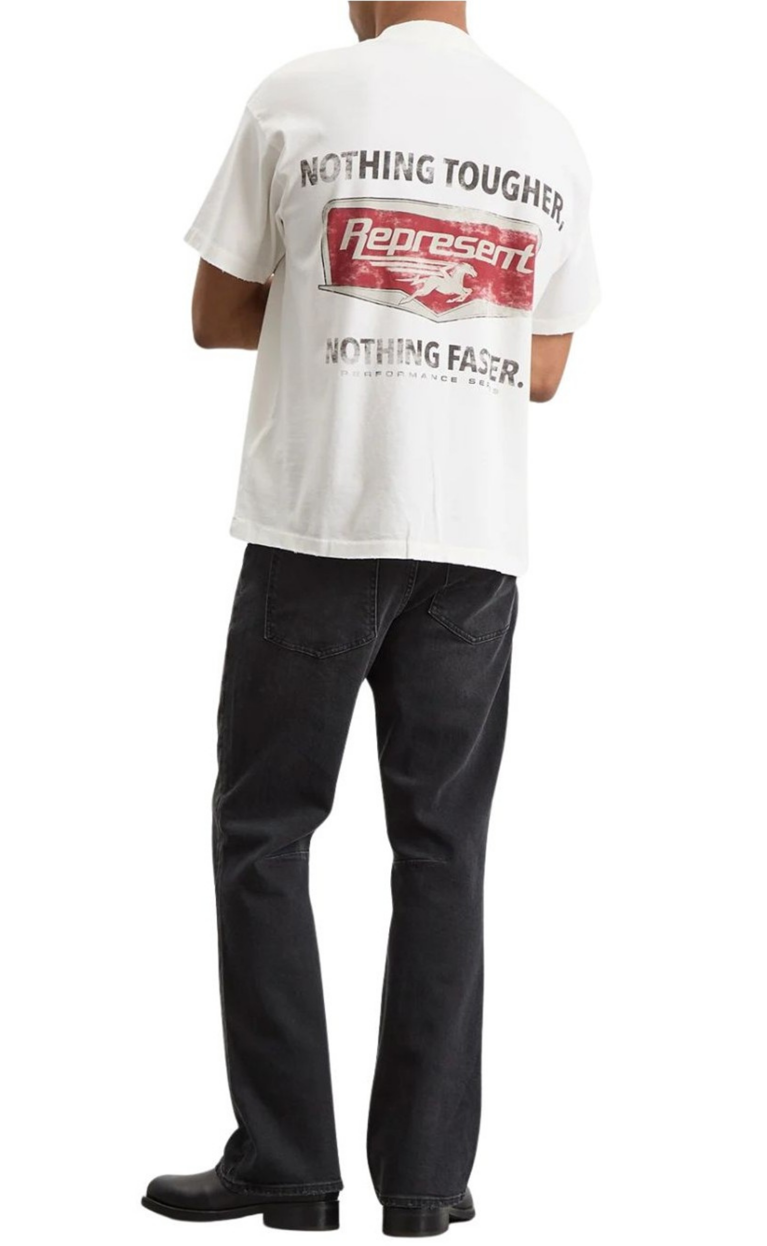 NOTHING FASTER FLAT WHITE T-SHIRT
