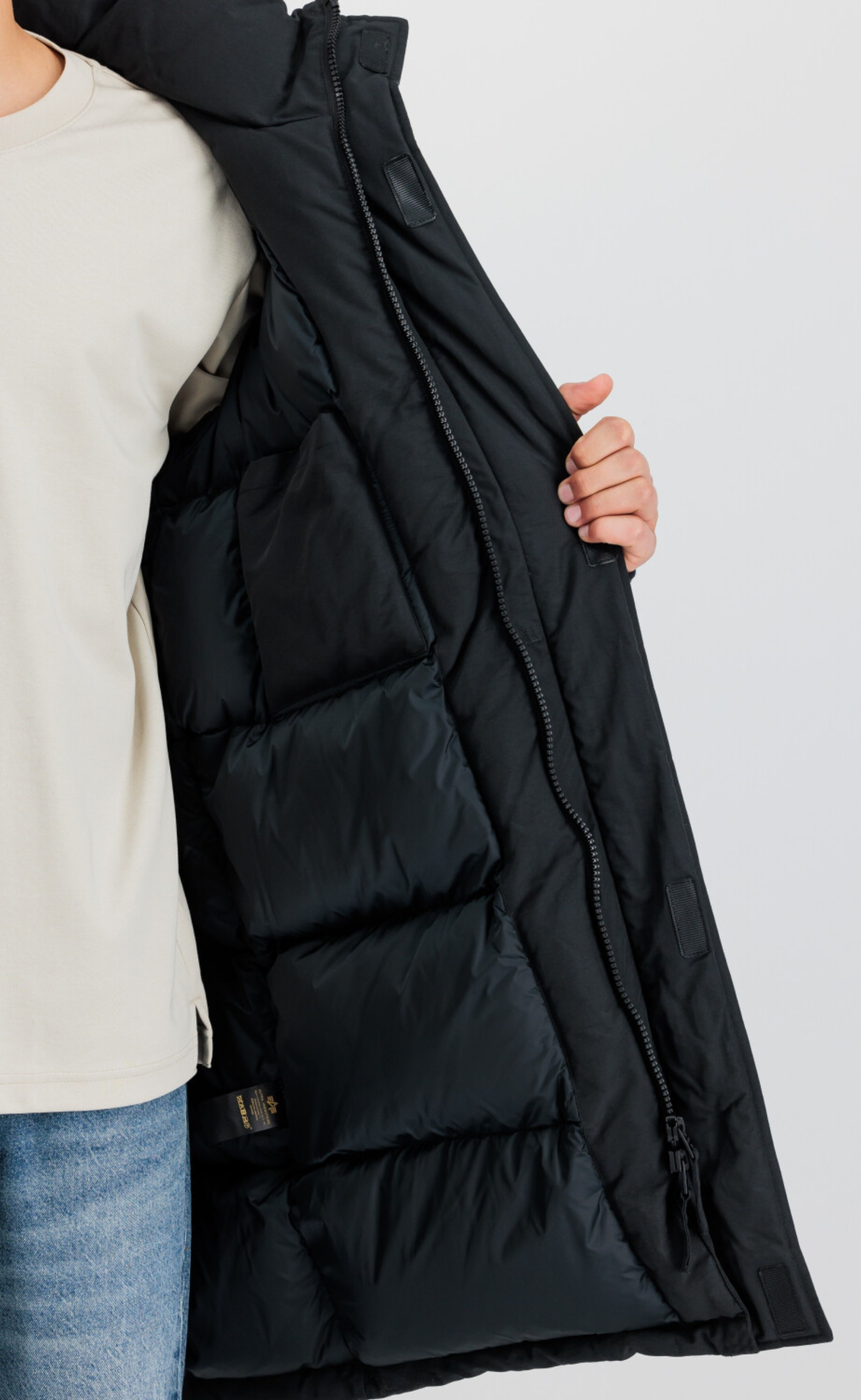 PUFFER PARKA BLACK JACKET