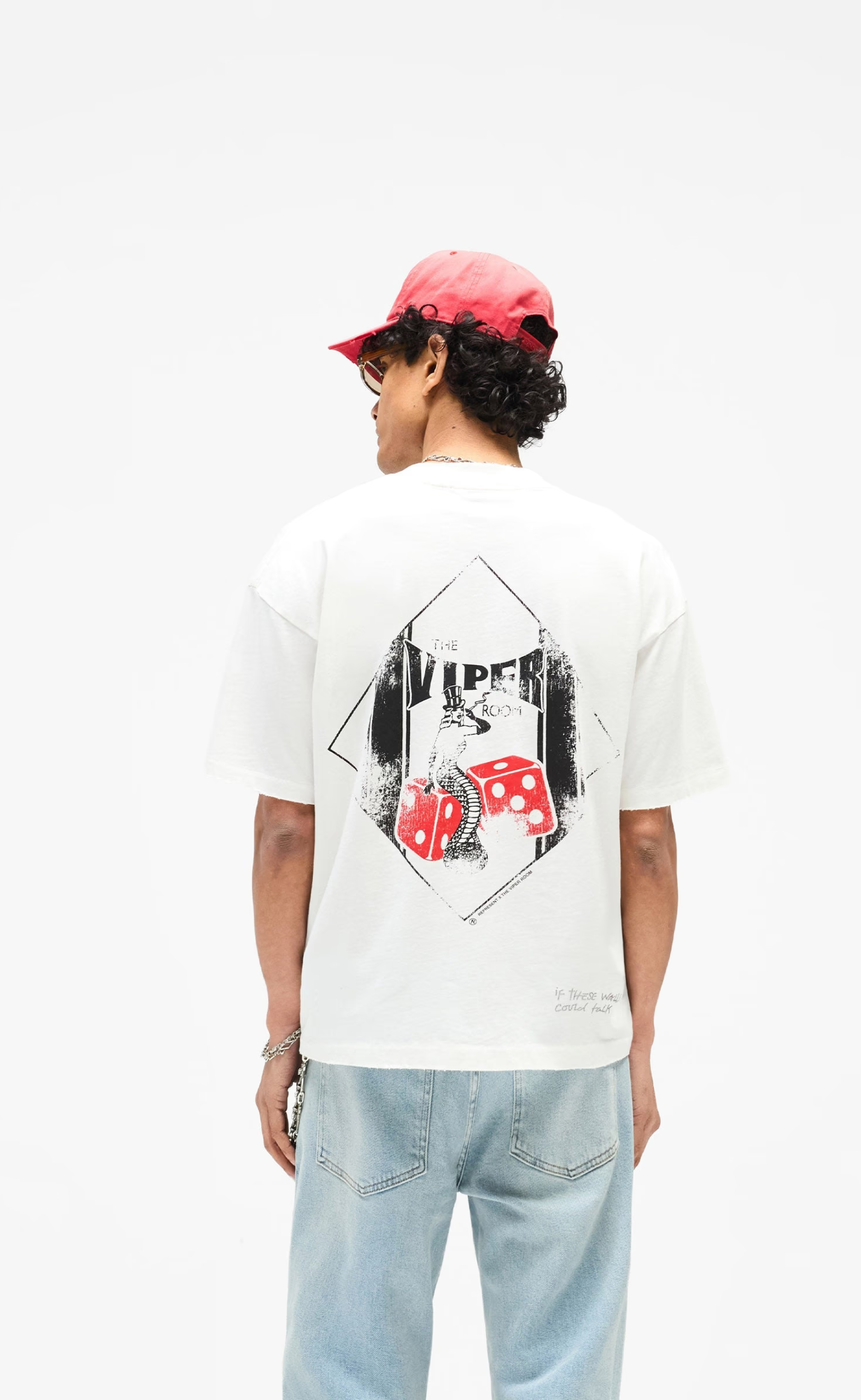 THE VIPER ROOM DICE FLAT WHITE T-SHIRT