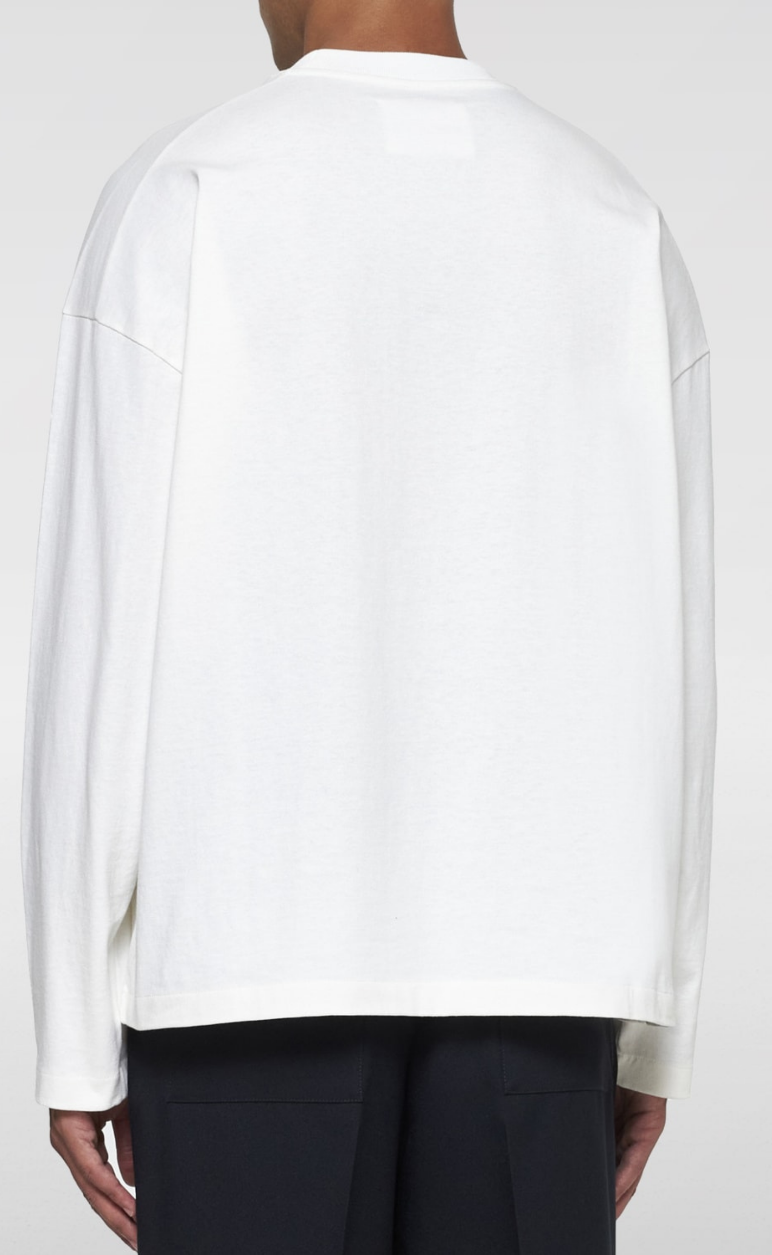 JIL SANDER PRINTED TONAL LOGO PORCELAIN LONGSLEEVE
