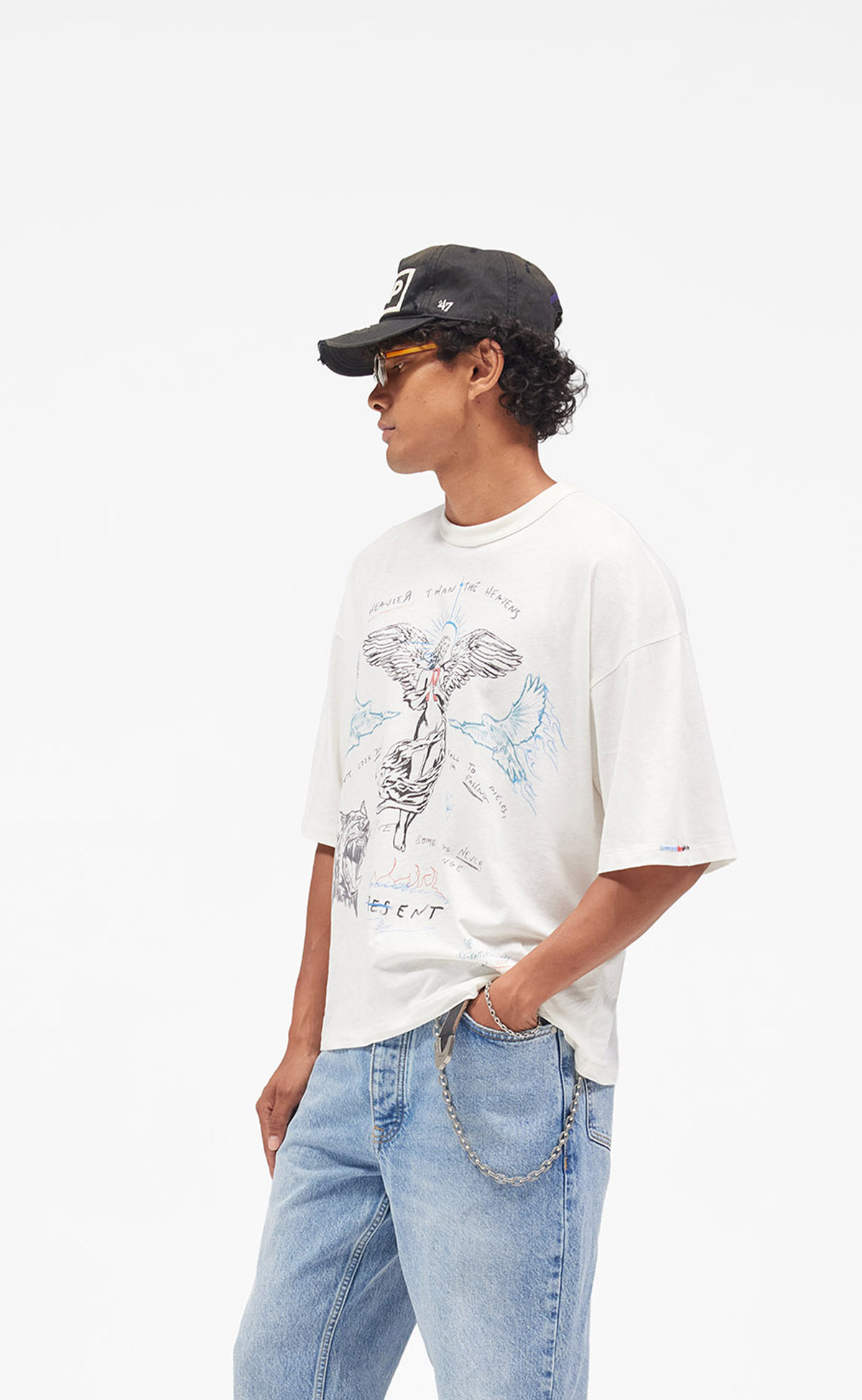HEAVIER THAN THE HEAVENS ANTIQUE WHITE T-SHIRT