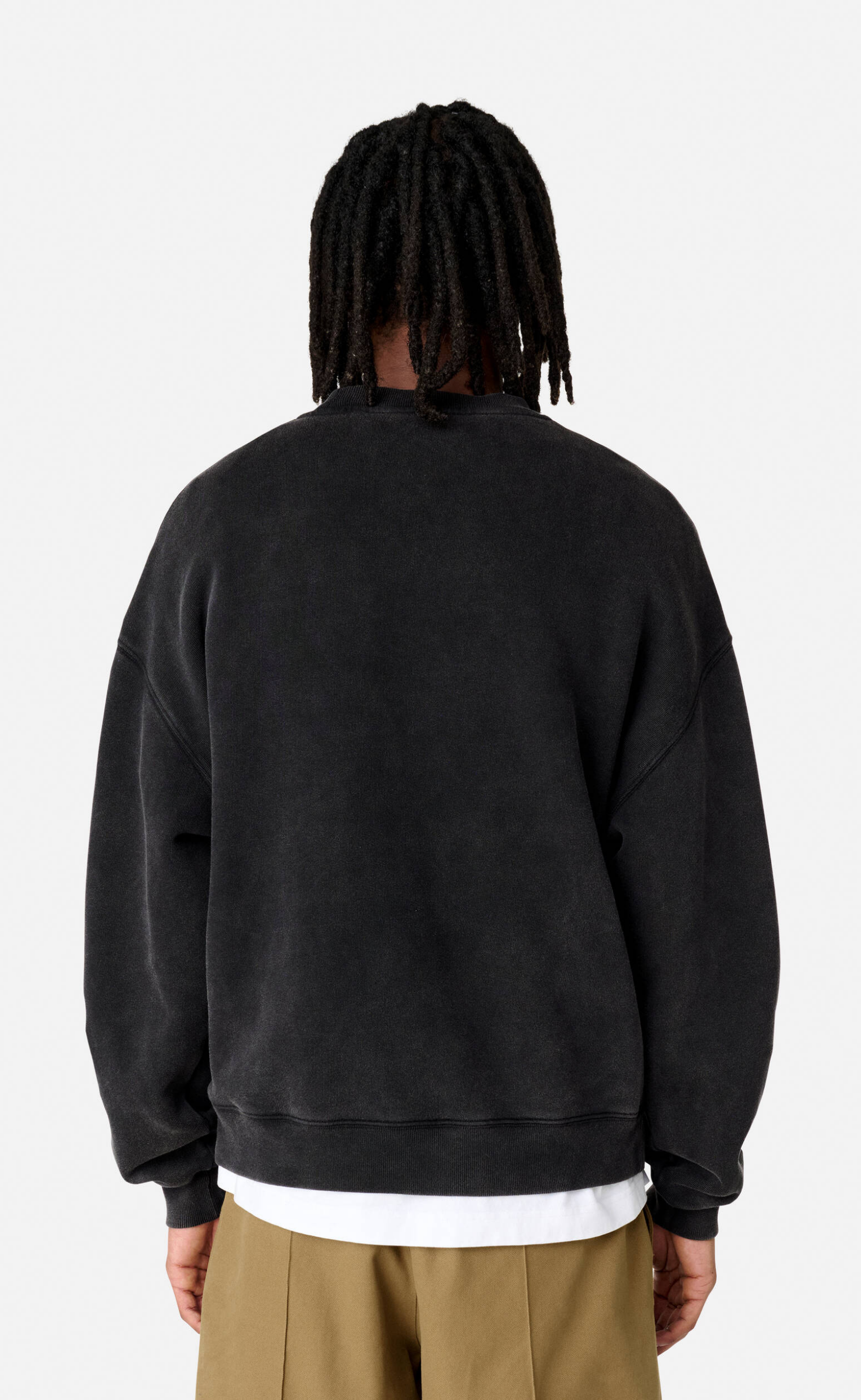 DISTORT WASHED BLACK CREWNECK