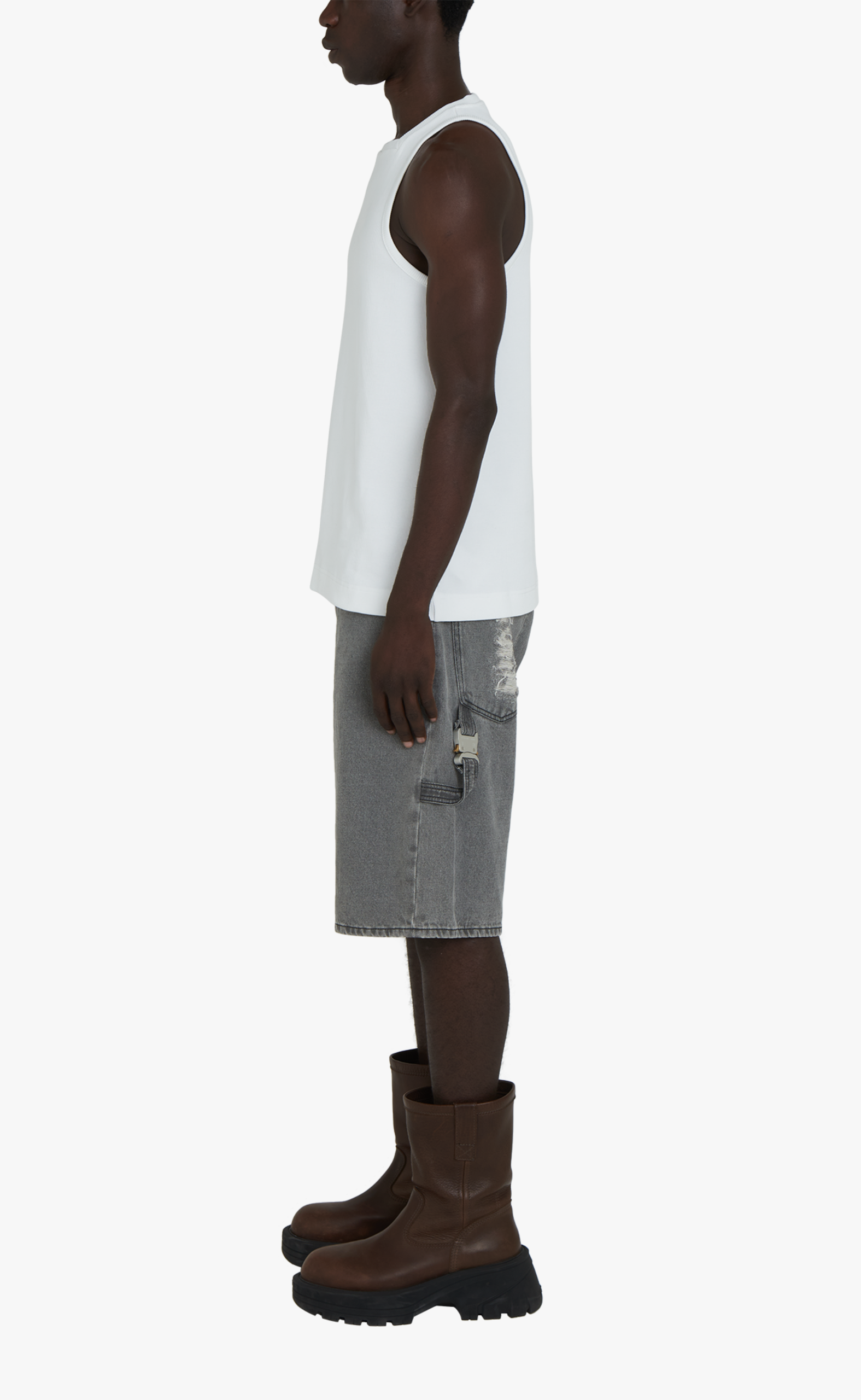 ESSENTIALS WHITE TANK TOP
