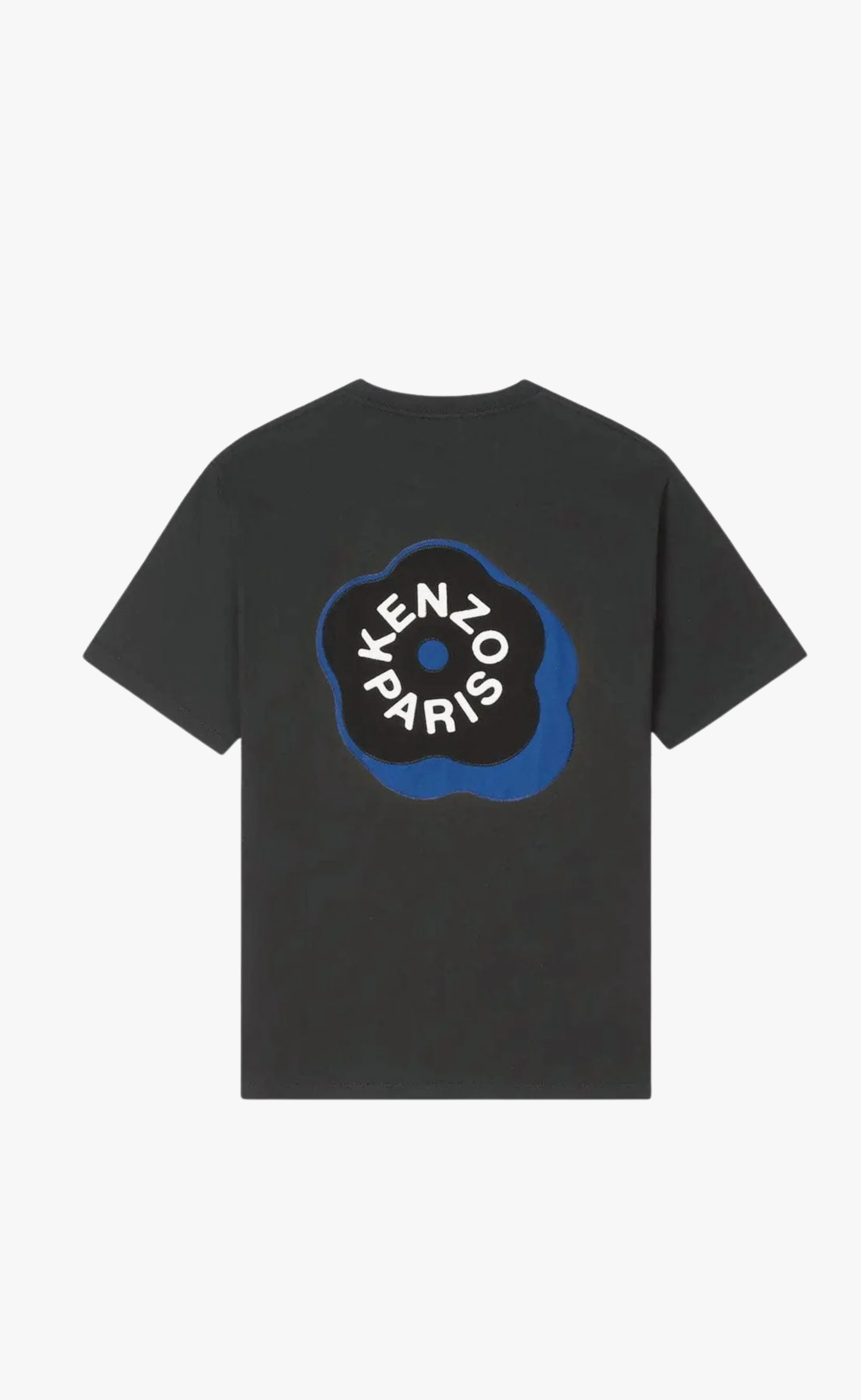GOTS BOKE FLOWER 2.0 EMBROIDERED OVERSIZE BLACK T-SHIRT