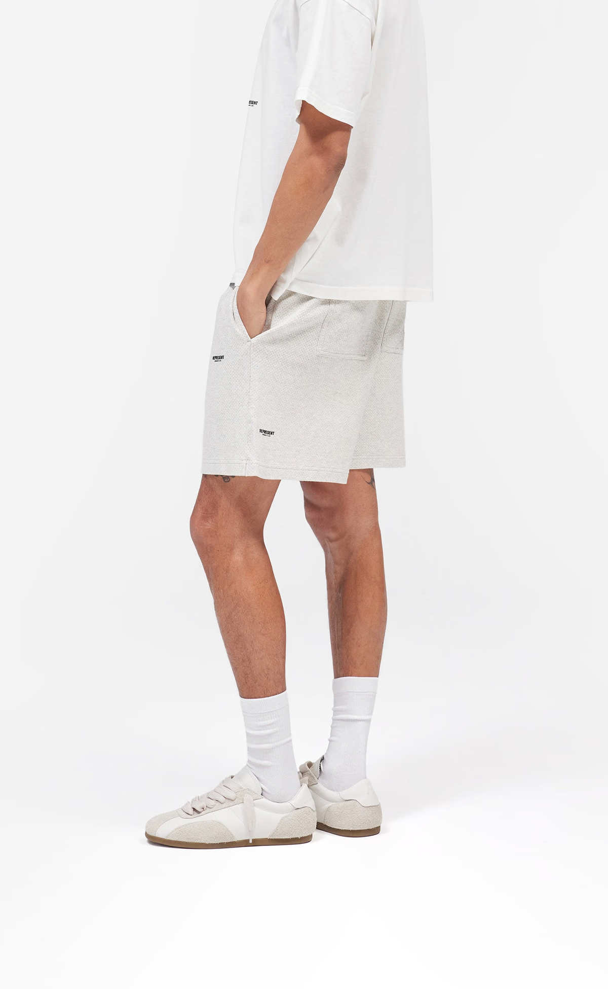 MICRO OWNERS CLUB MESH CREAM MARL SHORTS