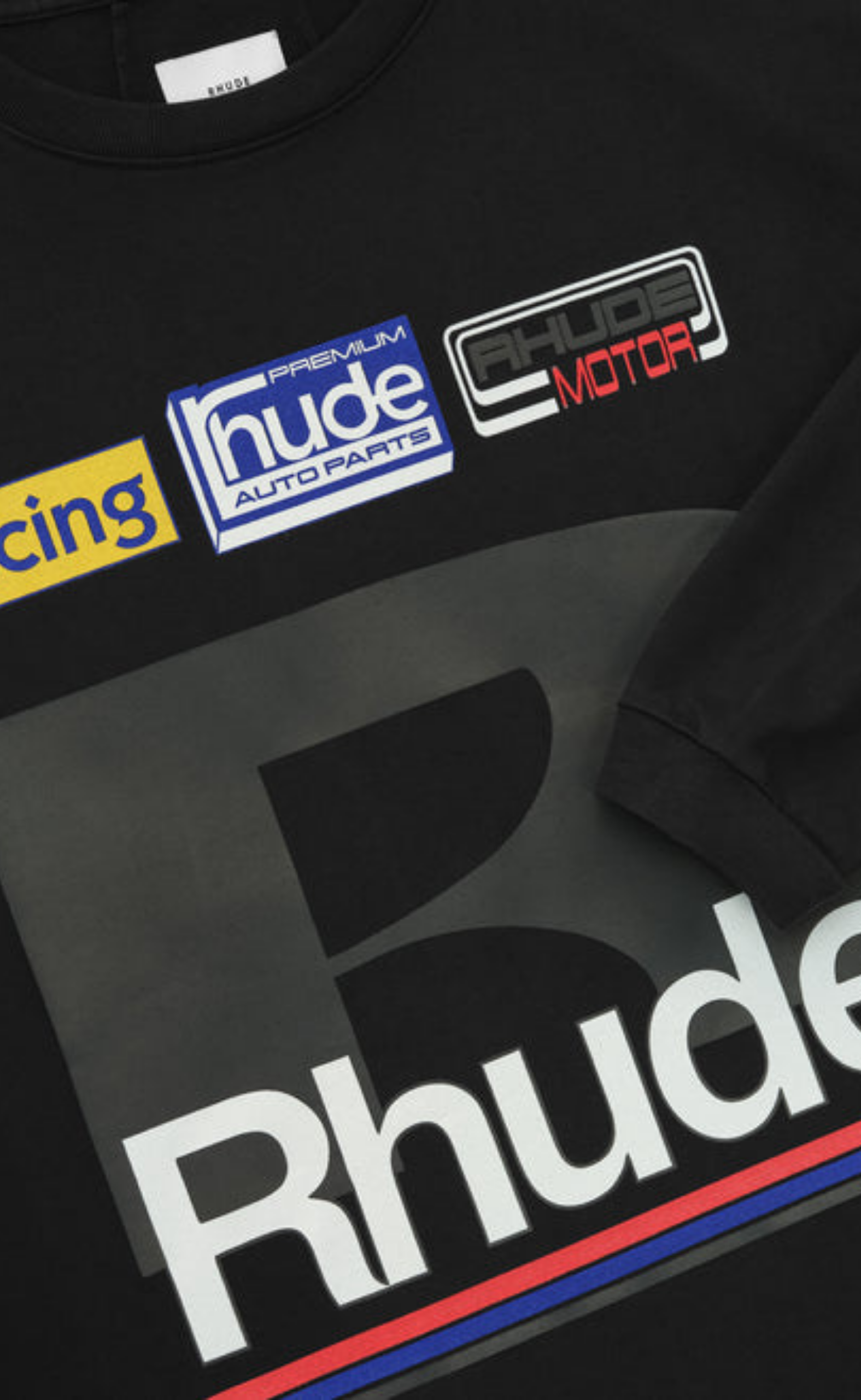 PETROL PATCH BLACK LONGSLEEVE