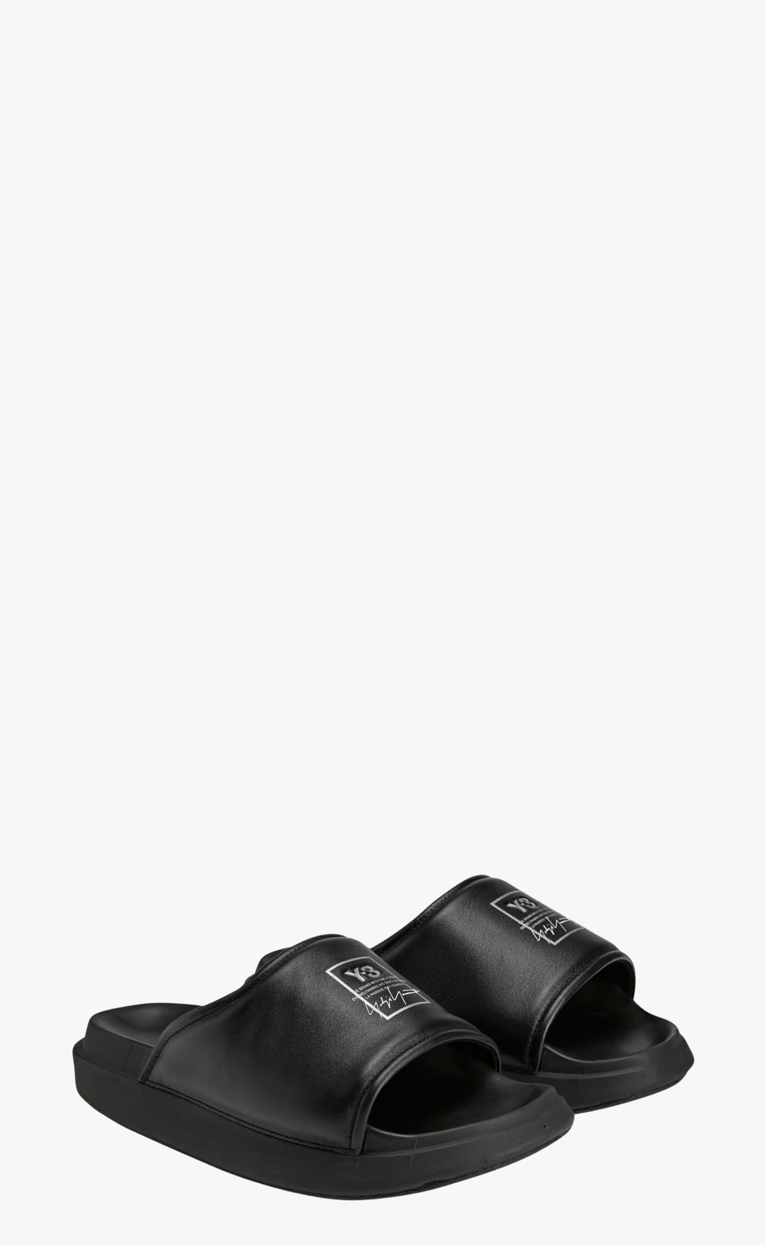Y-3 BLACK SLIPPERS