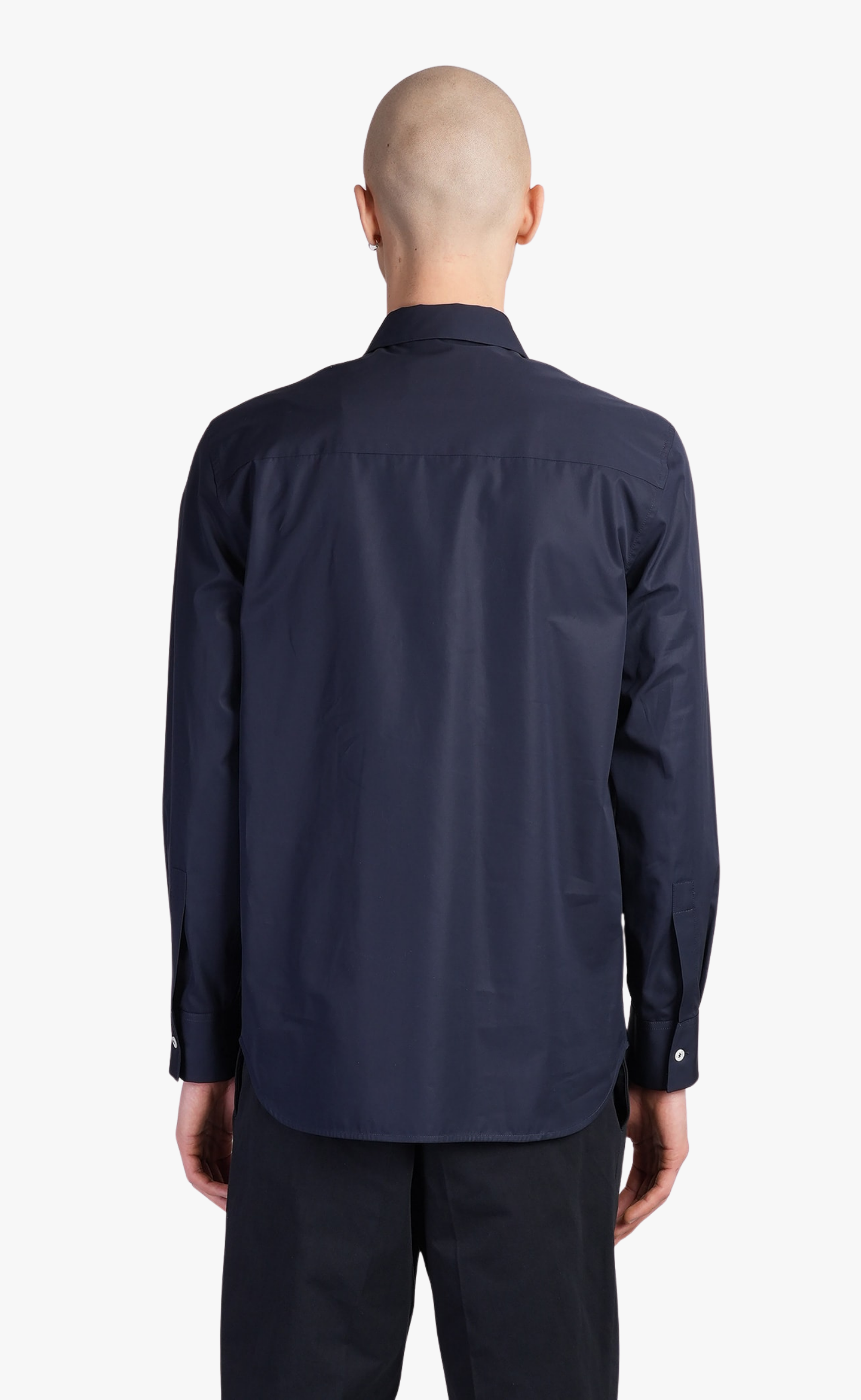 CONCEALED BUTTON DOWN OPTIC NAVY SHIRT