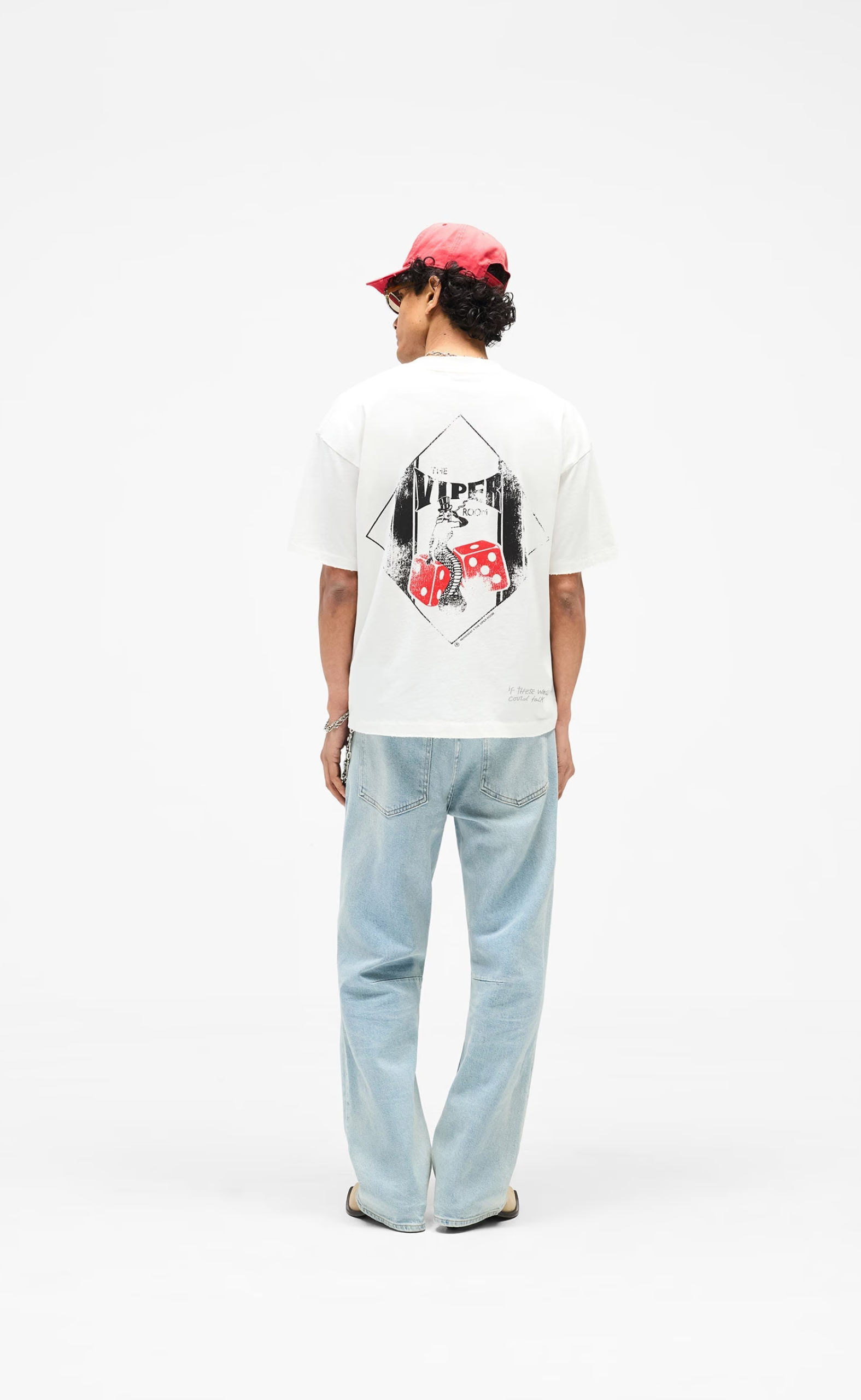 THE VIPER ROOM DICE FLAT WHITE T-SHIRT