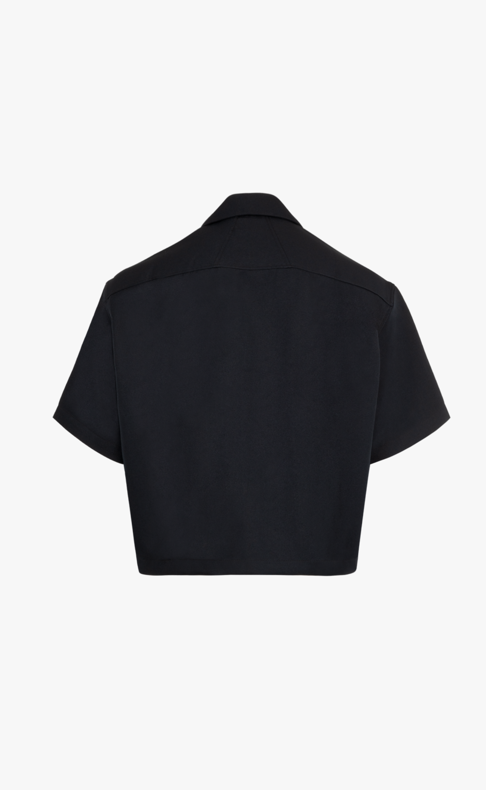 CENTER LOGO BUTTON UP BLACK WHITE SHIRT