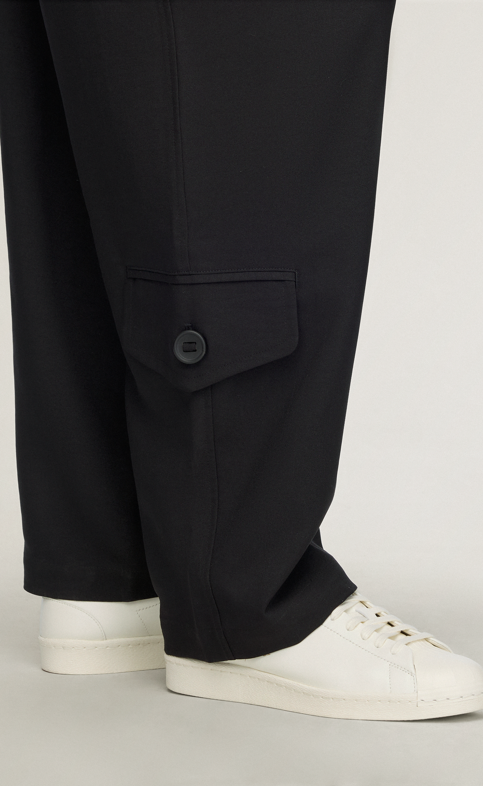 Y-3 SPORT UNIFORM TAPERED BLACK PANTS