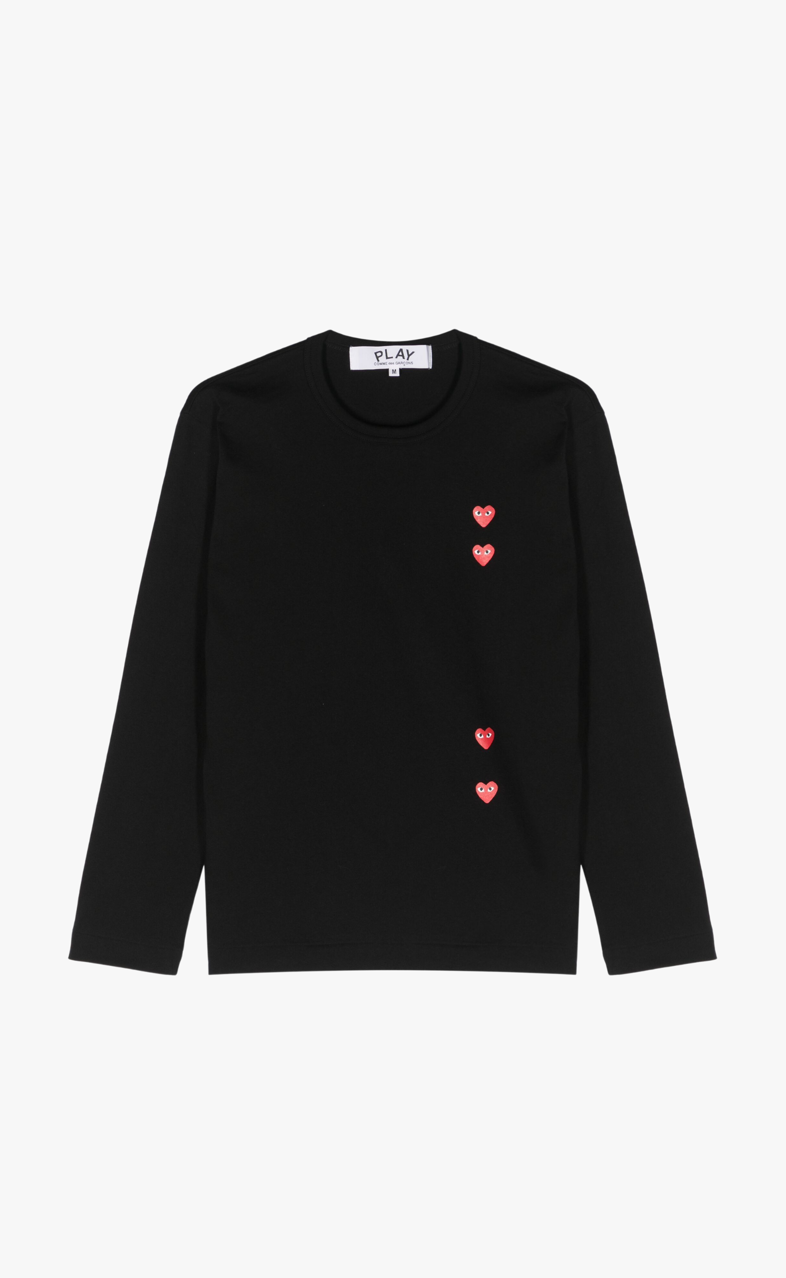 VERTICAL 4 HEART BLACK LONGSLEEVE