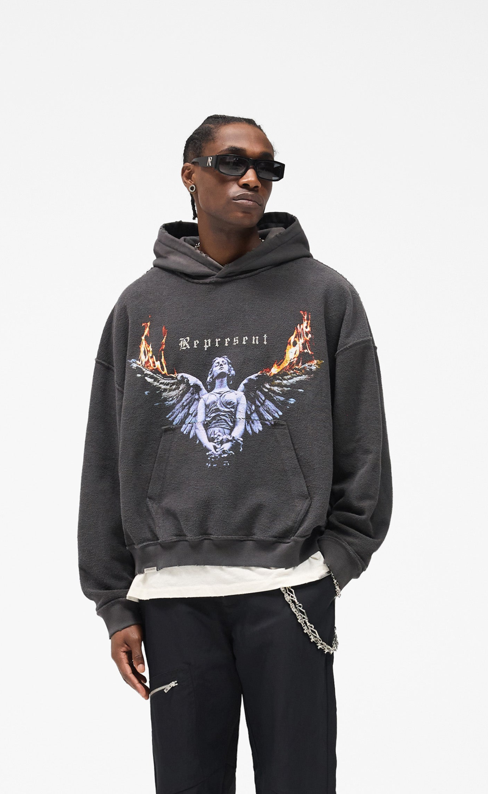 REPRESENT LIVING LEGACY TOUR SUN FADE GREY HOODIE