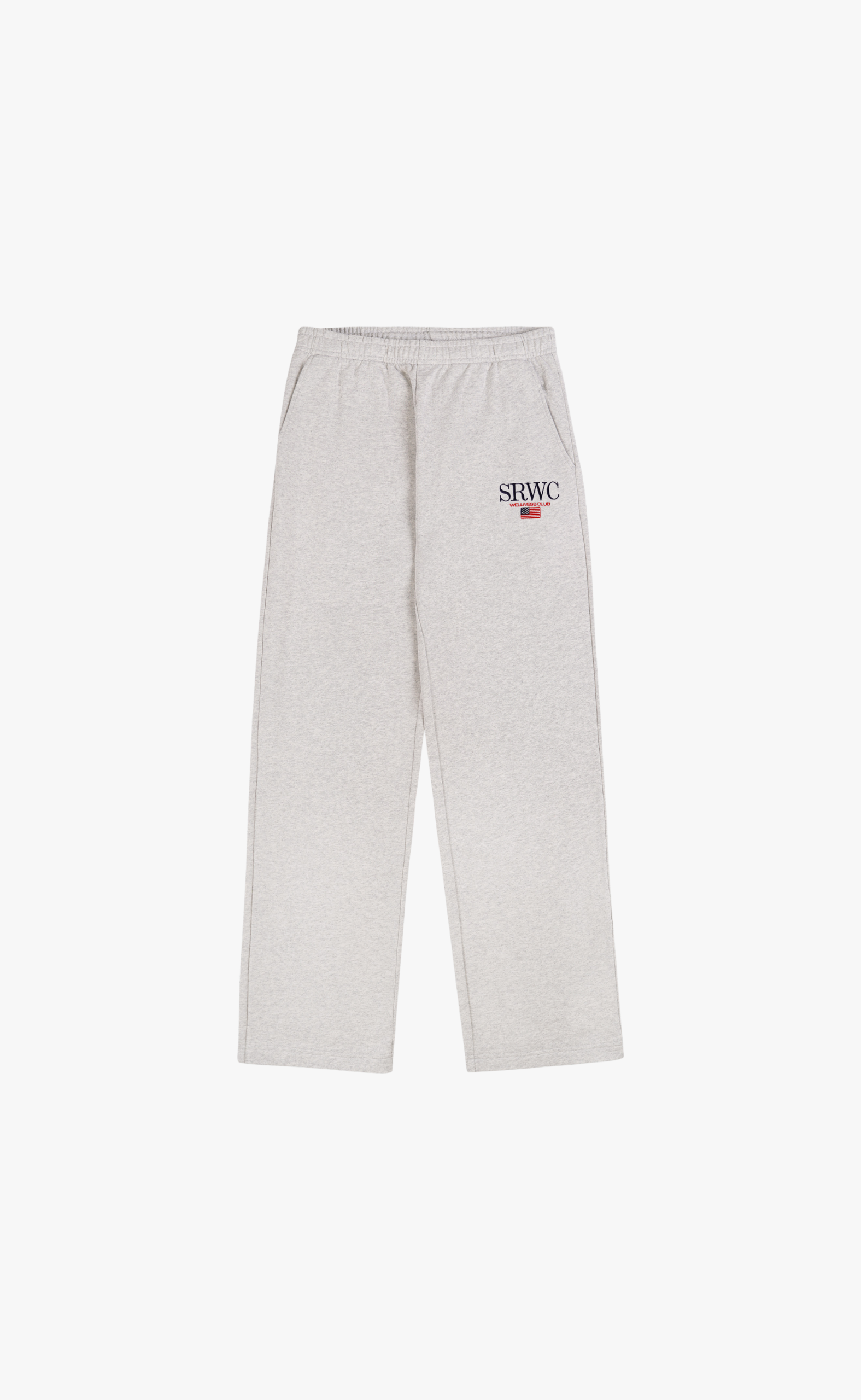 NAUTICAL EMBROIDERED WIDE HEATHER GRAY SWEATPANT