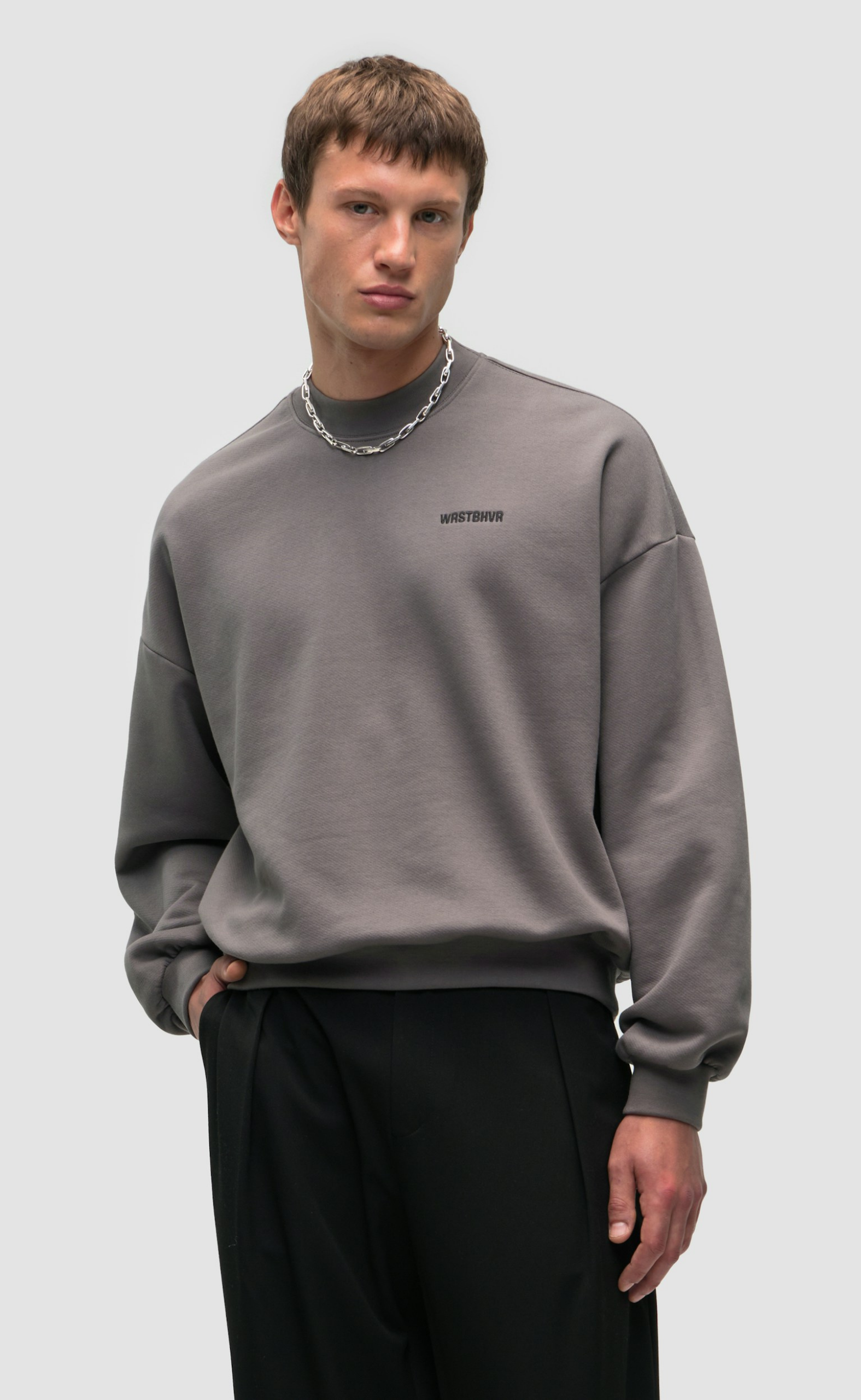 NENI SWEATDARK GULL GRAY CREWNECK