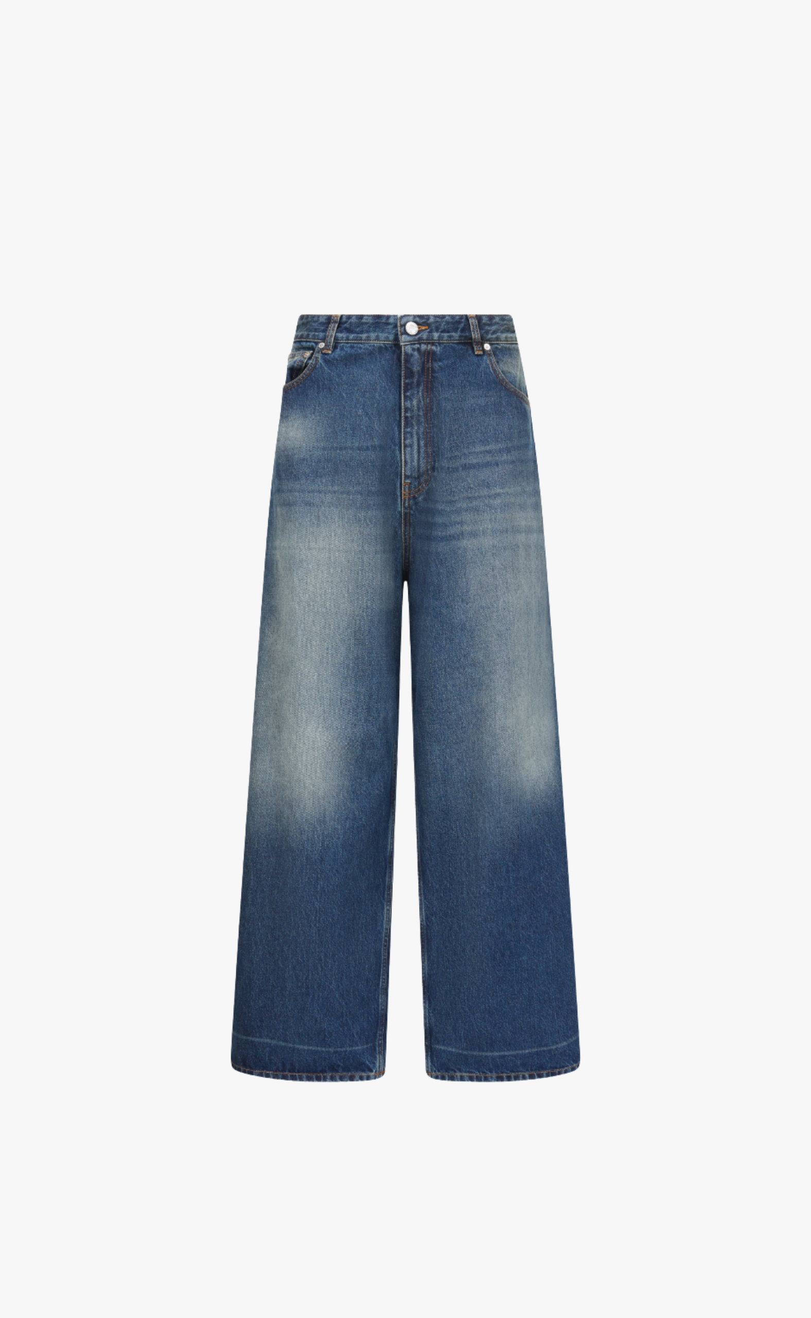WASHED BAGGY VINTAGE BLUE JEANS