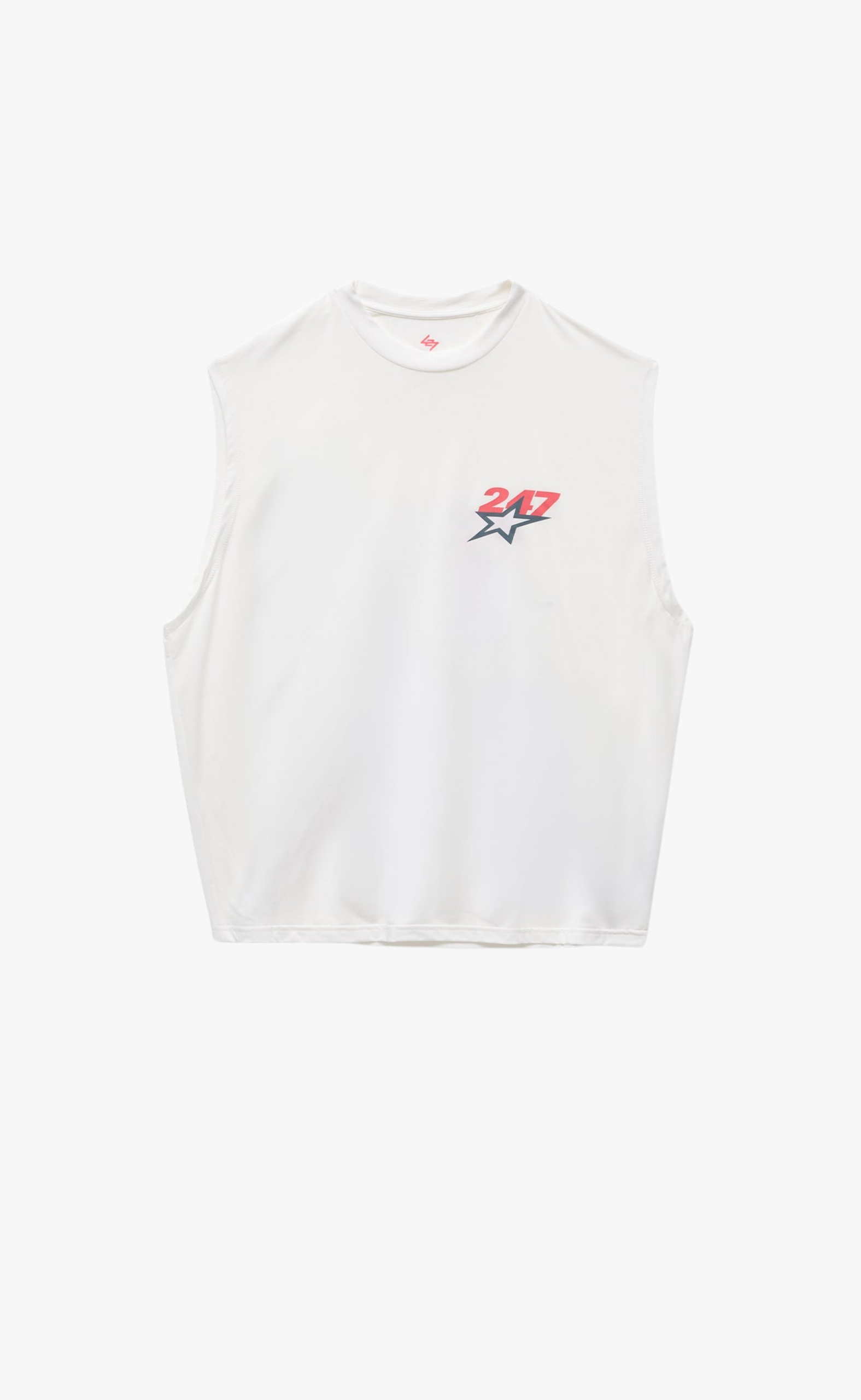 TEAM 247 STAR OS FLAT WHITE TANK TOP