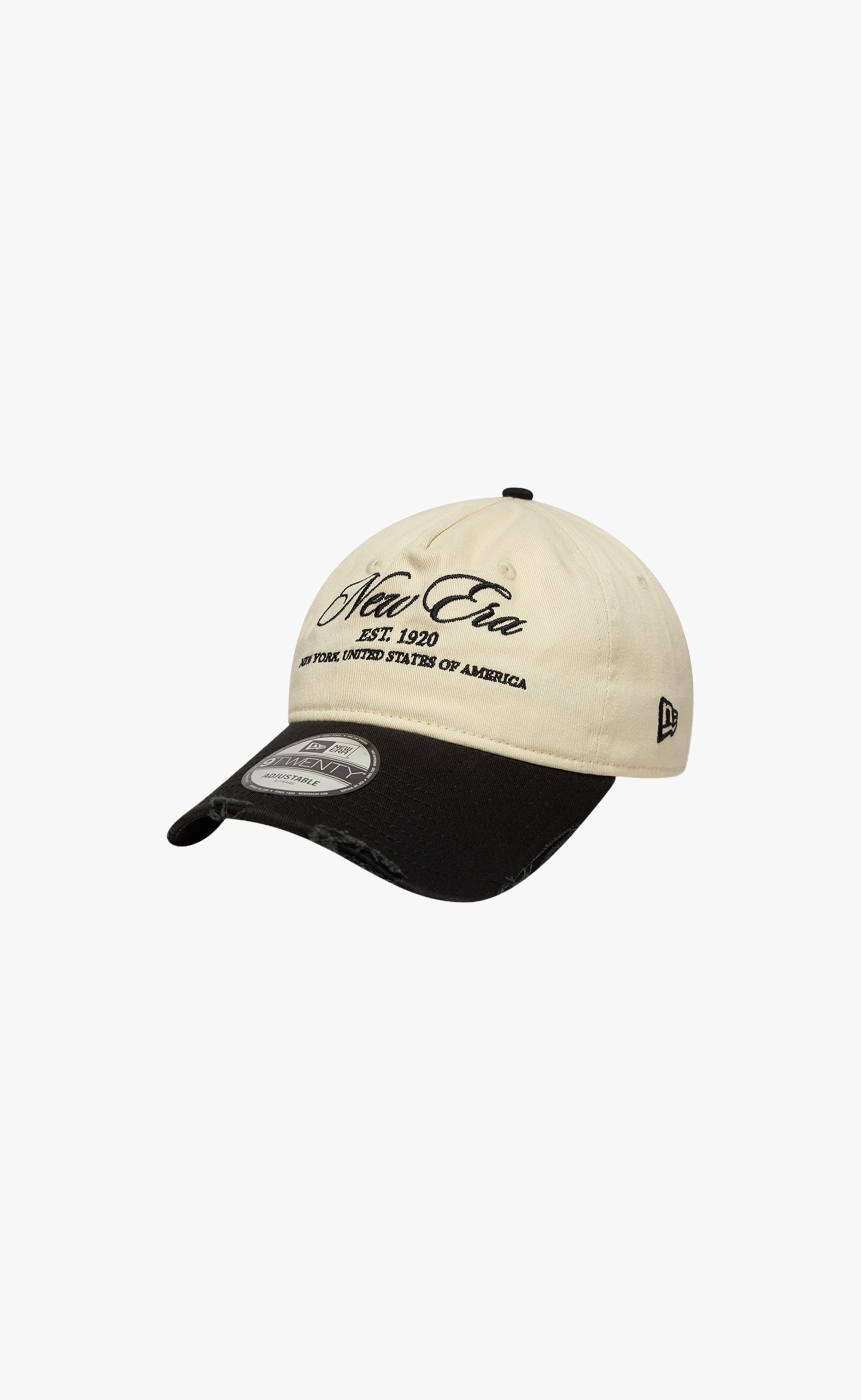 NEW ERA WASH DISTRESS 9TWENTY CREAM BEIGE HAT