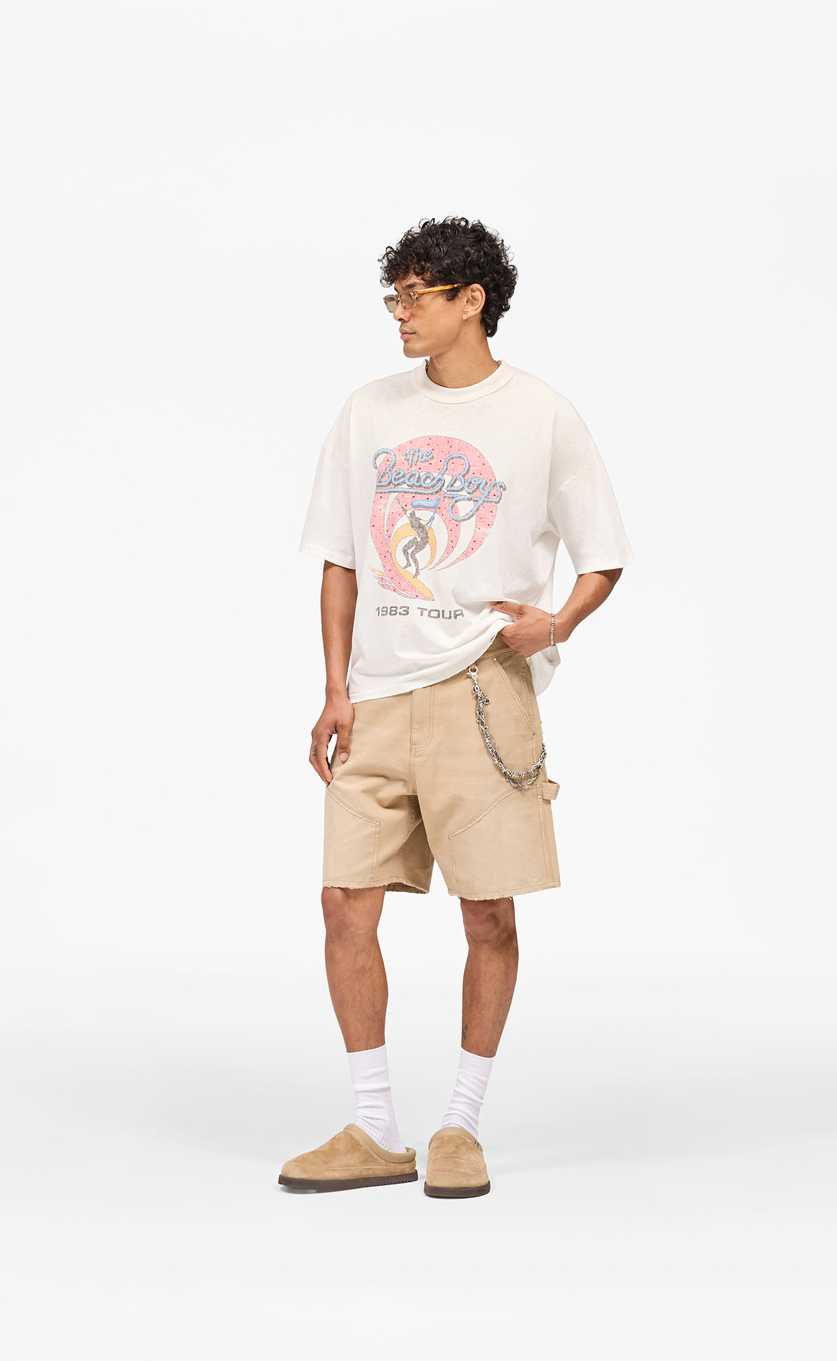 BEACH BOYS X REPRESENT TOUR WASHED ECRU T-SHIRT
