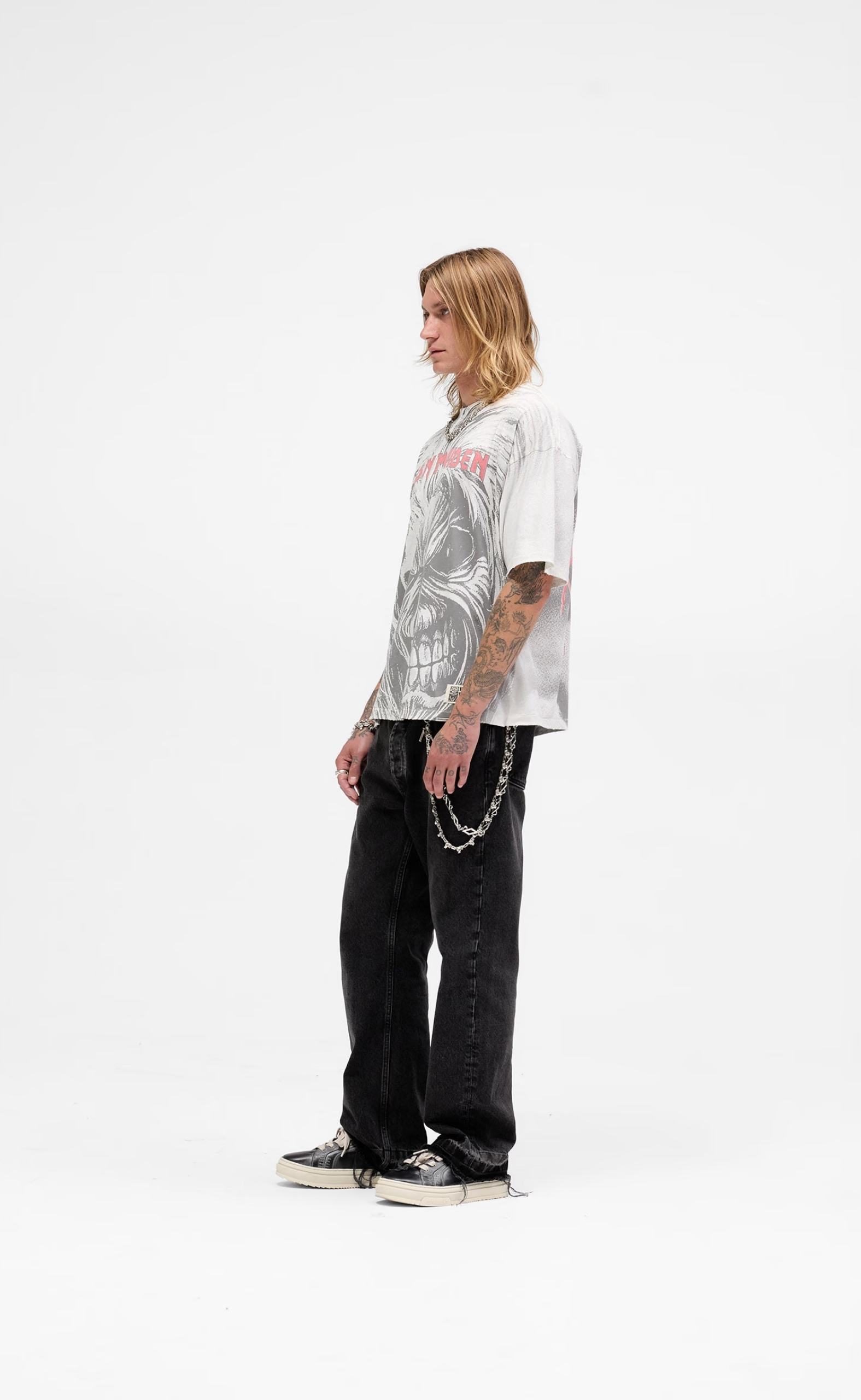 IRON MAIDEN X KILLERS FLATE WHITE T-SHIRT