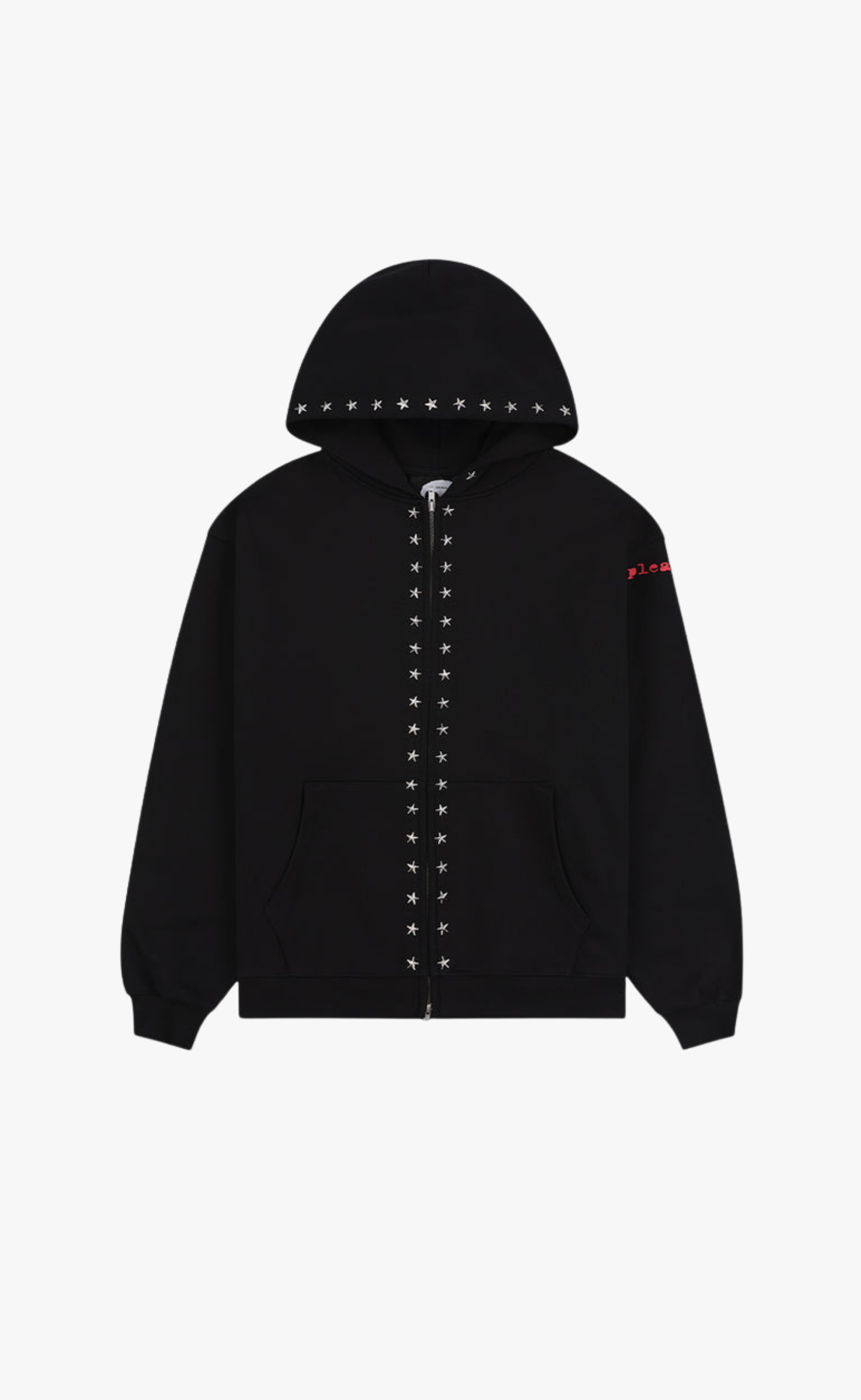 DANE STUDDED BLACK HOODIE