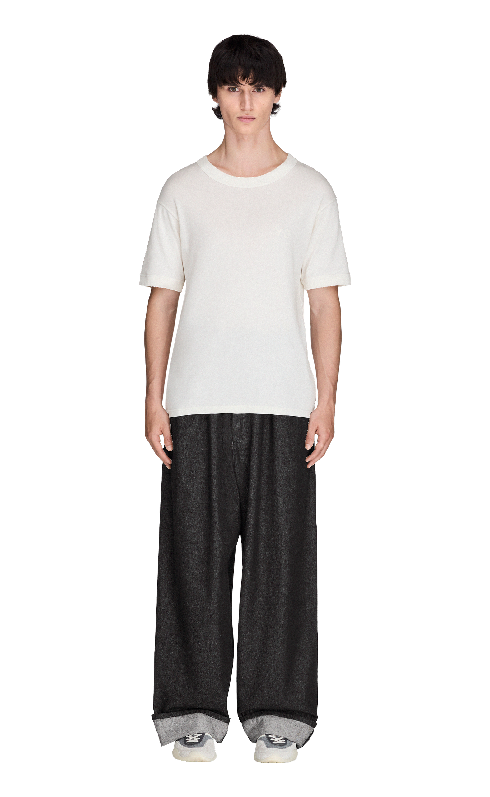 Y-3 DENIM BLACK PANTS