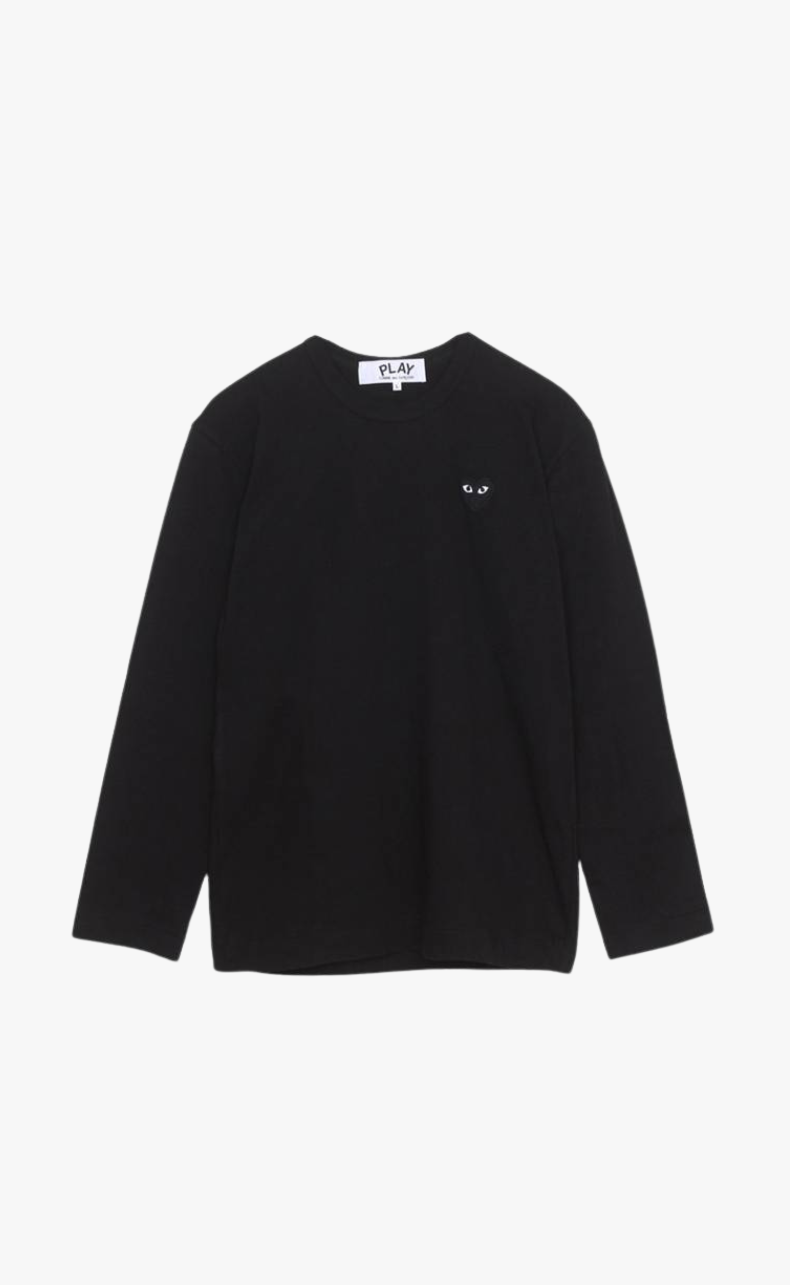 EMBROIDE BLACK HART BLACK LONGSLEEVE