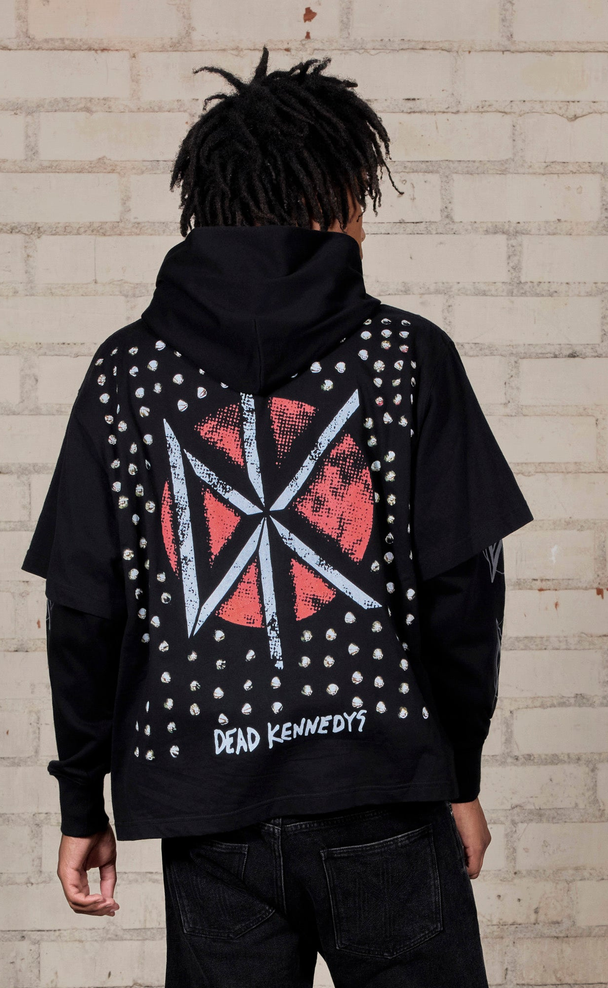 KENNEDYS LAYERED BLACK HOODIE