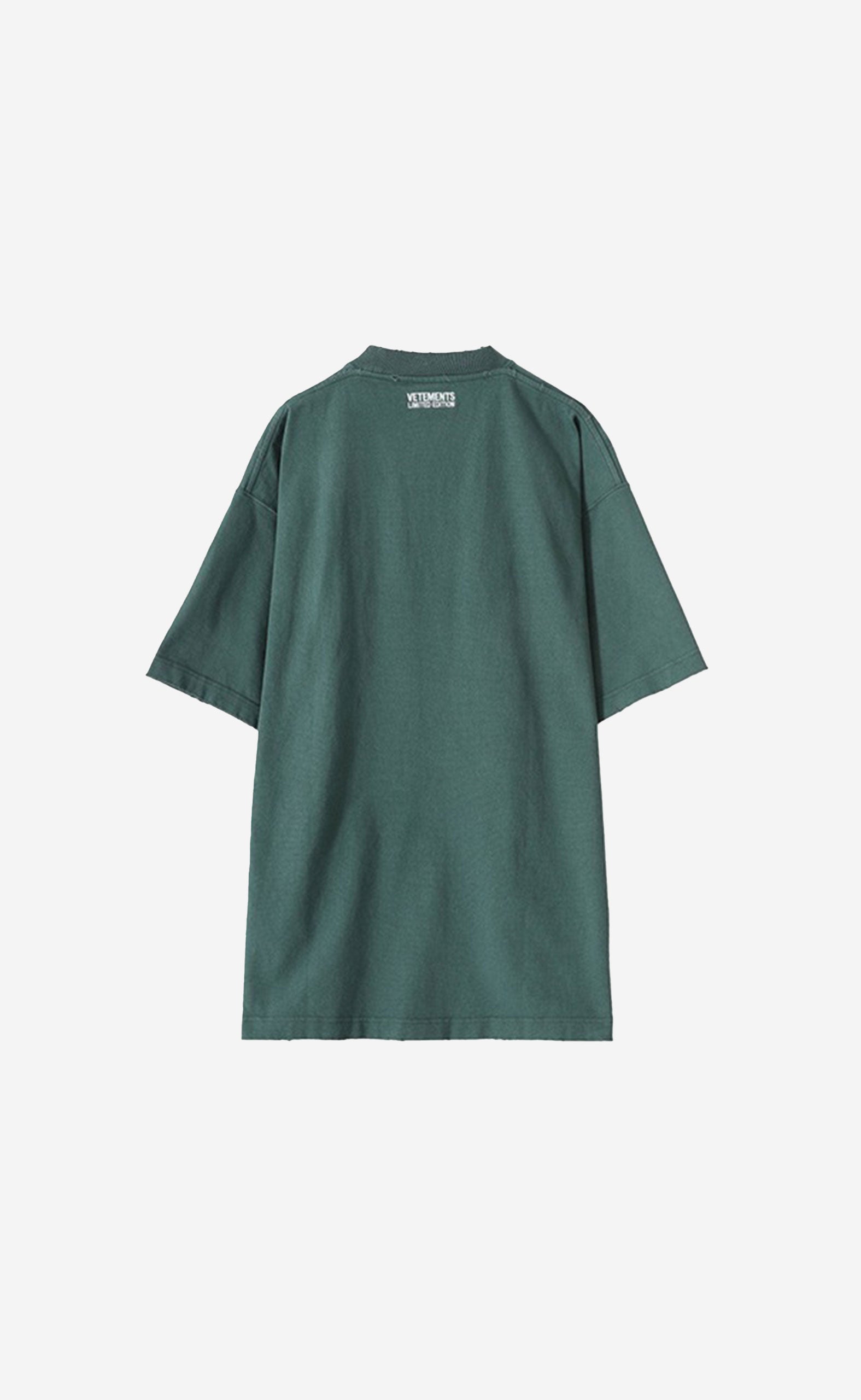 POLICE GREEN ORIGINAL LOGO T-SHIRT