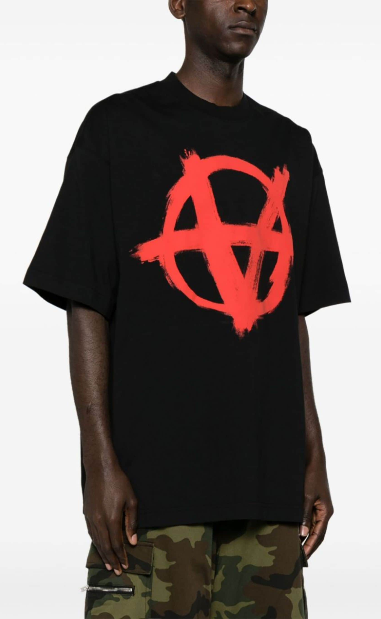 DOUBLE ANARCHY BLACK RED T-SHIRT