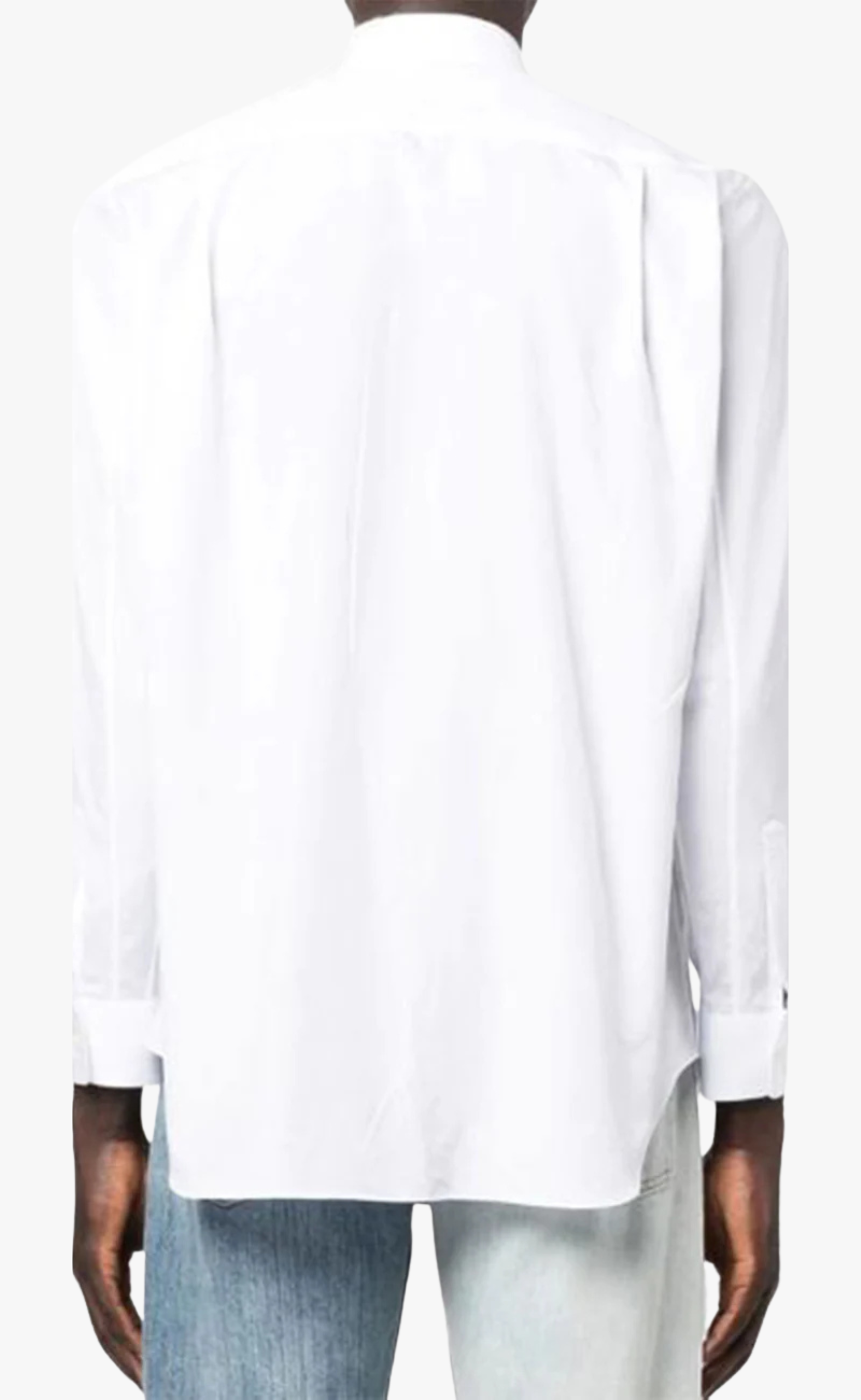 WHITE MEN SHIRT WITH BLACK HEART