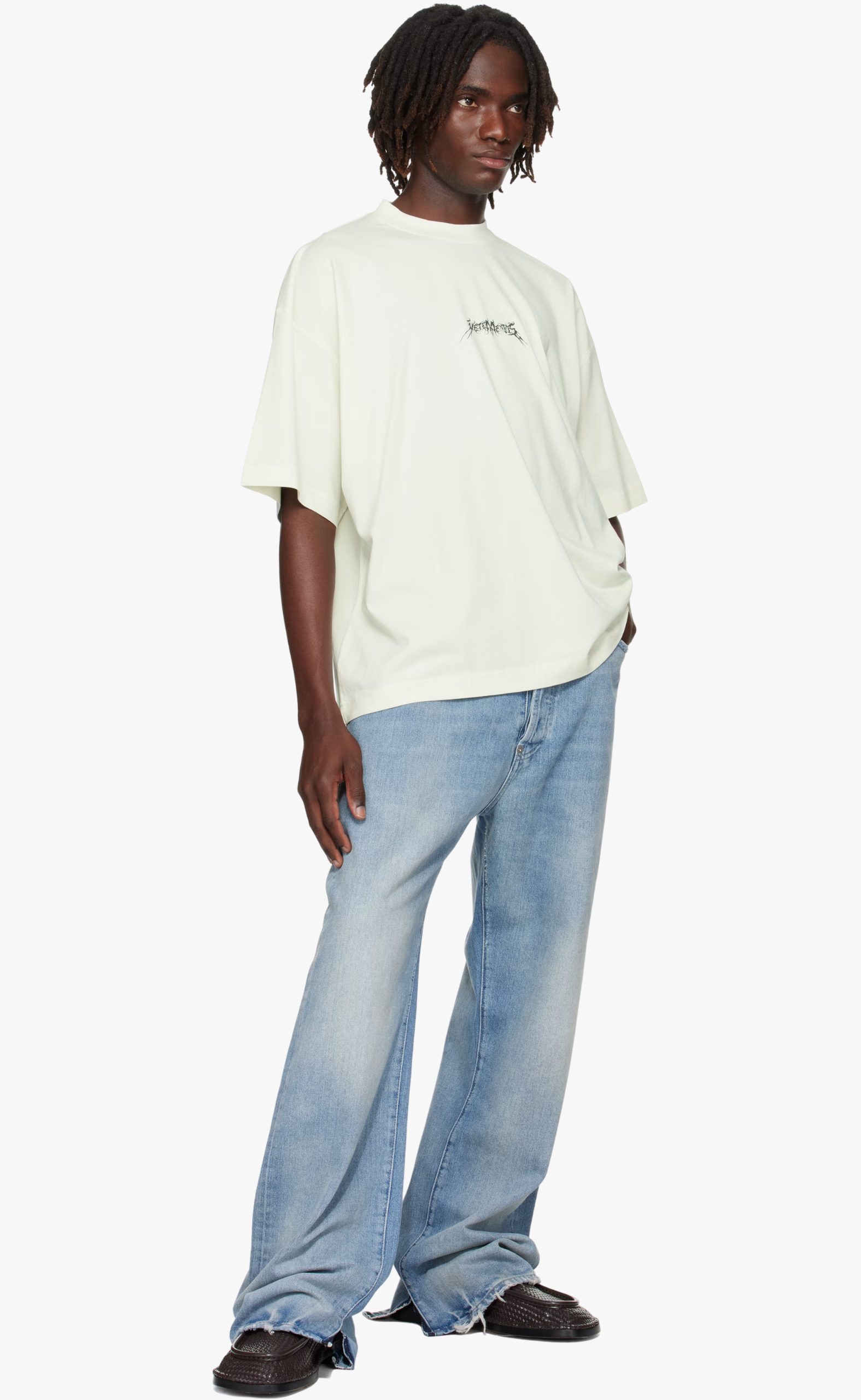 METAL LOGO REGULAR WHITE T-SHIRT