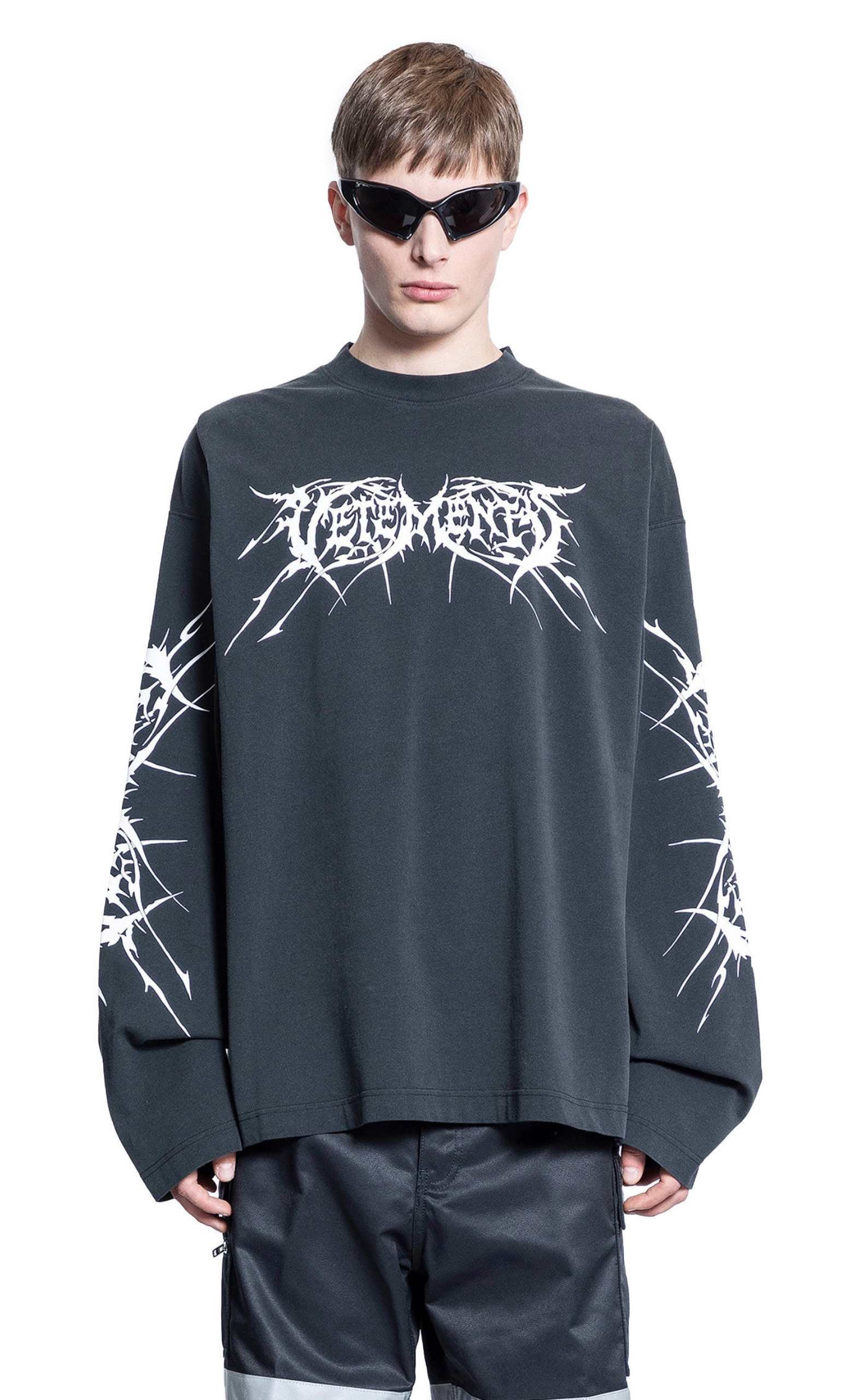 DEATH METAL BLACK WHITE LONGSLEEVE