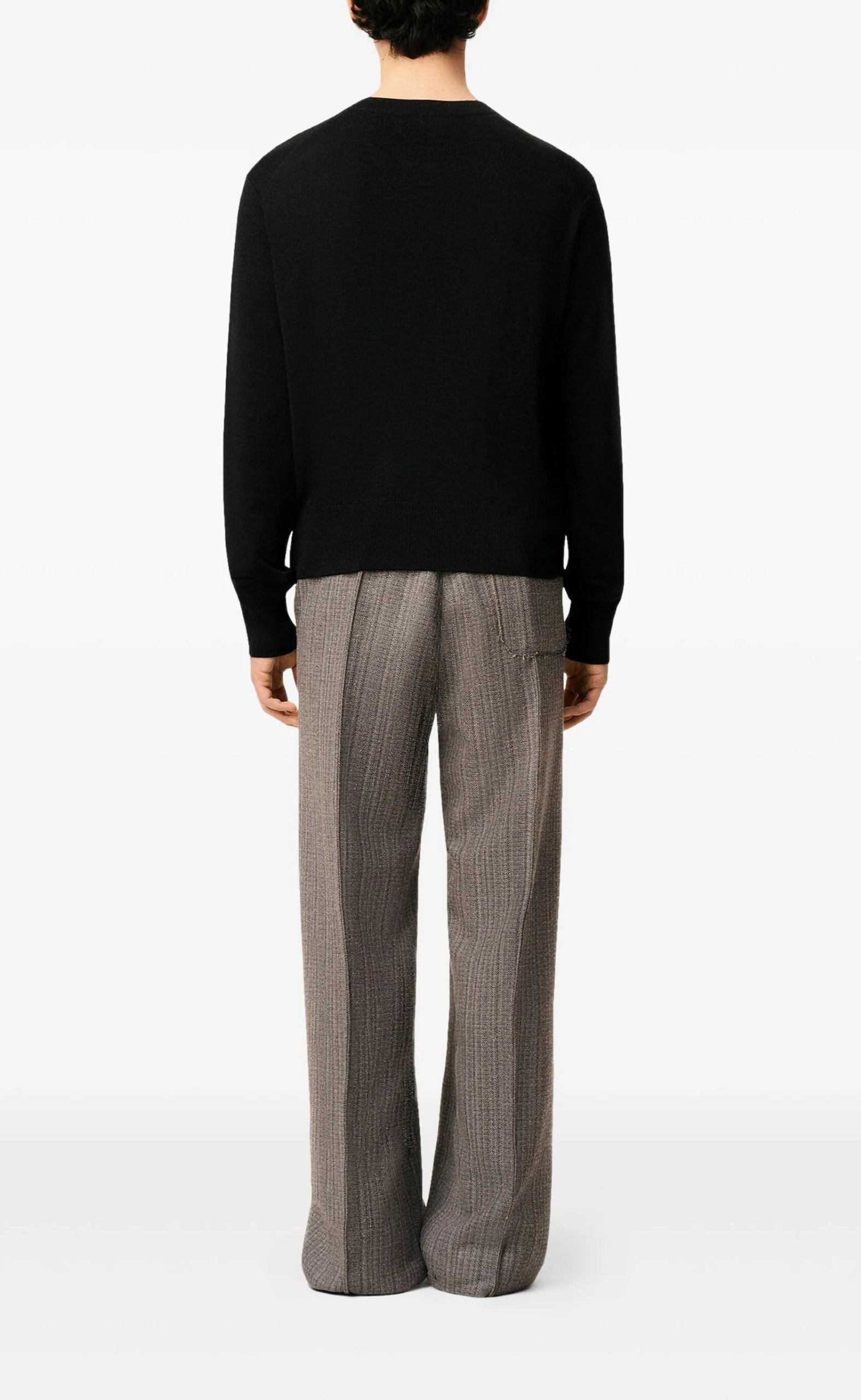 CONTRASTED AMI DE COEUR BLACK SWEATER