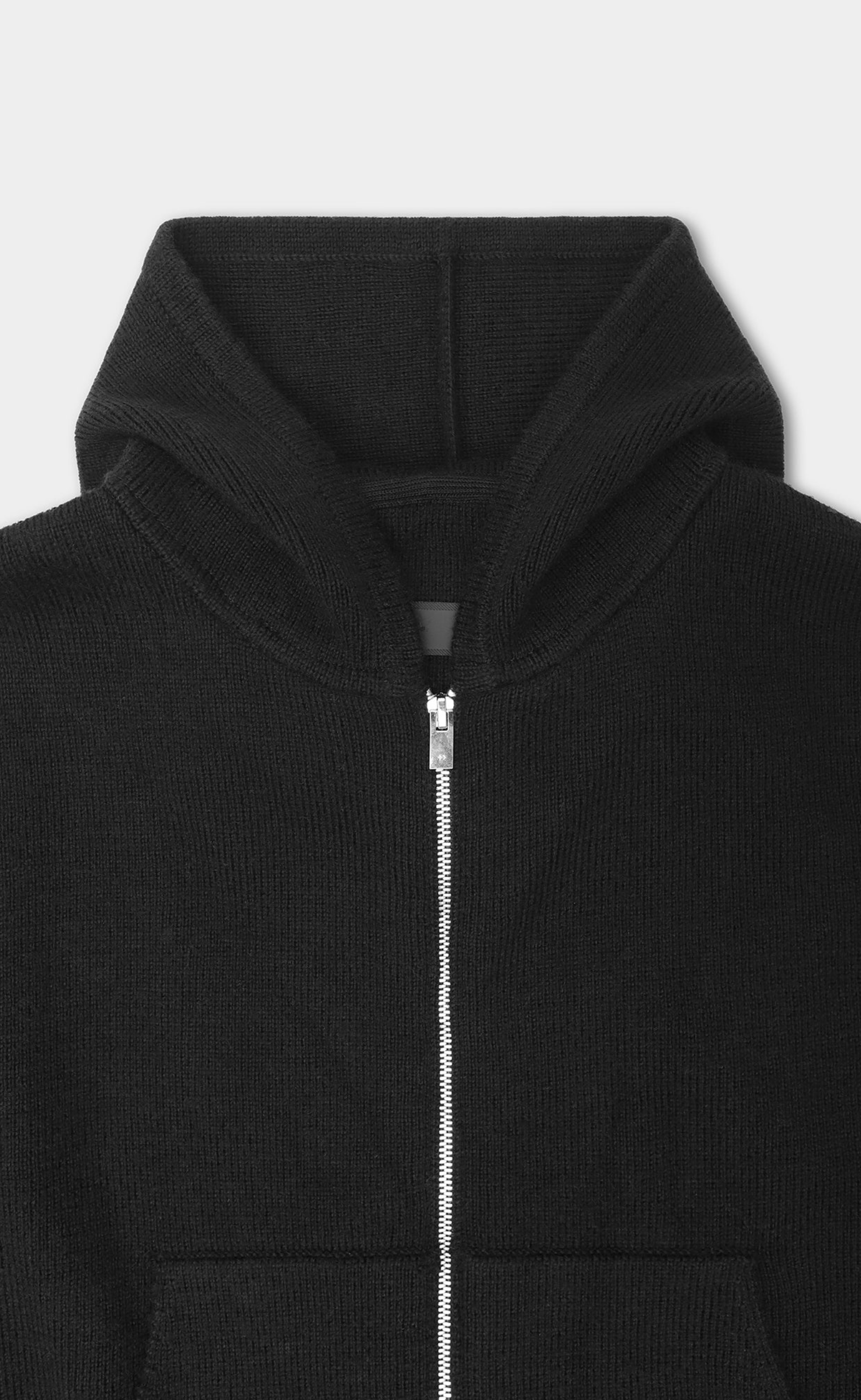 LAMPI KNIT BLACK HOODIE